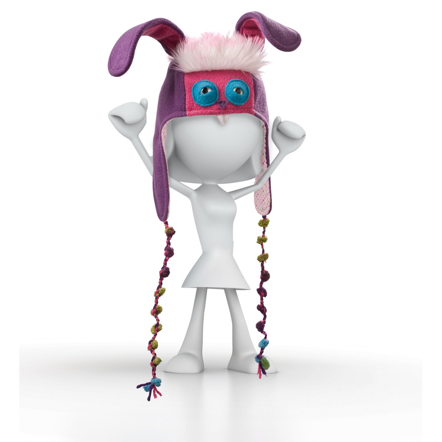 Bianca Bunny Fleece Monster Hat - Cute Animal Ears Winter Beanie for Women & Kids - Perfect for Halloween, Cosplay, and Cold Weather Outfits