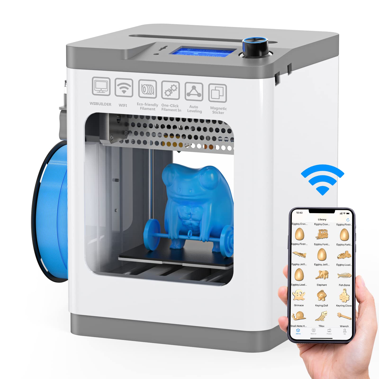 Upgrade Tina 2 3D Printer - Mini Wi-Fi Cloud Printing, Open Source with Resume Function, Magnetic Build Plate for PLA/PLA Pro/TPU Filaments | Perfect for Home DIY, School Projects & Small Business Prototyping
