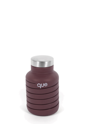 Que Collapsible Water Bottle QBL - Portable Leak-Proof BPA-Free Reusable Water Bottle for Travel, Hiking, Gym & Outdoor Activities