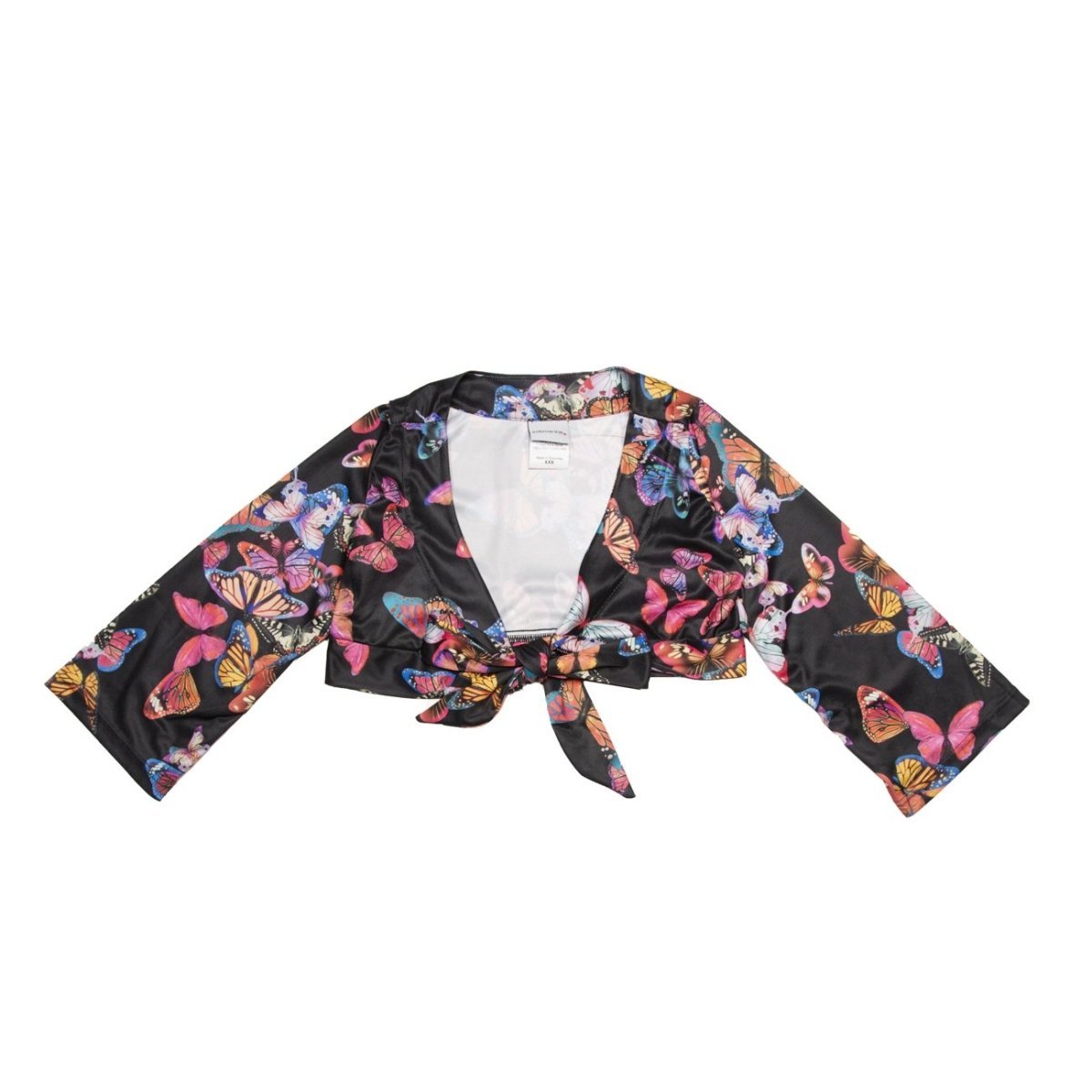 FLY AWAY BUTTERFLY WRAP TOP Women's Floral Print Blouse - Elegant Wrap Shirt for Spring Summer Outfits, Date Night & Office Wear