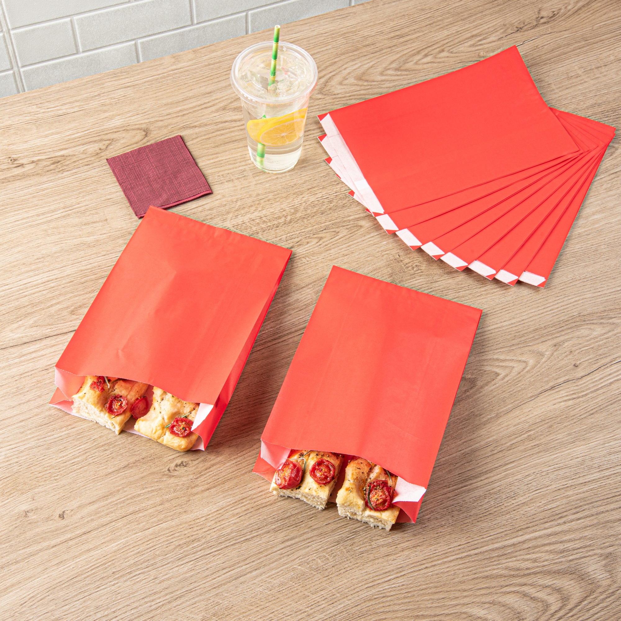 Premium Red French Fry & Snack Bags - 7