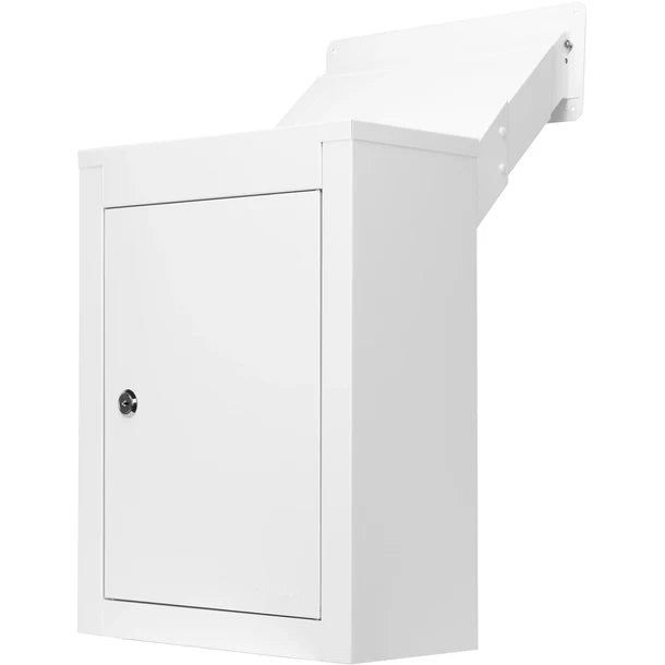 Barska CB13954 Secure Through The Wall Mail Drop Box with Adjustable Chute - Perfect for Home, Office & Package Delivery Security