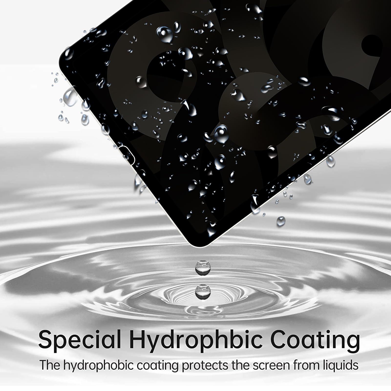 Privacy Screen Protector for iPad Pro 10.9 Inch (2022/2020 Model, Air 5/4) - Anti-Scratch 9H Hardness Tempered Glass Screen Protector with Bubble-Free Installation - Perfect for Office, Study & Travel Use