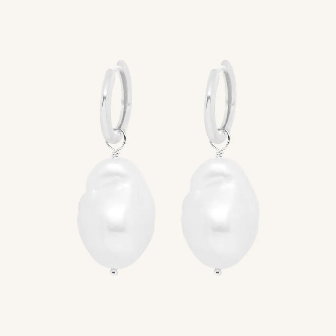 Elegant Vienna Pearl Hoop Earrings for Women - Classic & Timeless Pearl Jewelry Gift for Her - Perfect for Weddings, Parties & Special Occasions