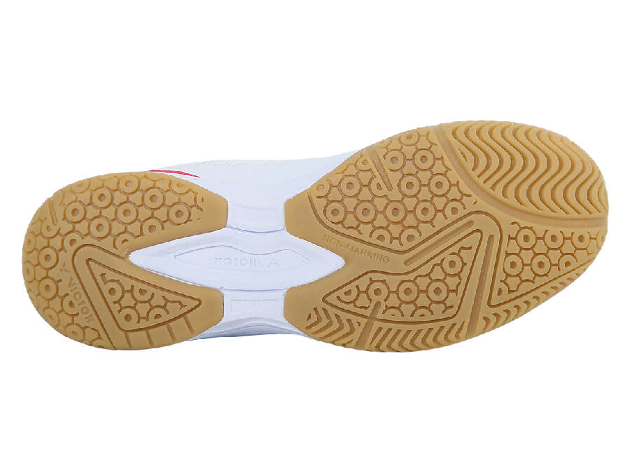 Victor A172 AD Court Shoes for Badminton & Volleyball - Lightweight & Breathable - Bright White/Red - Perfect for Indoor Sports & Training