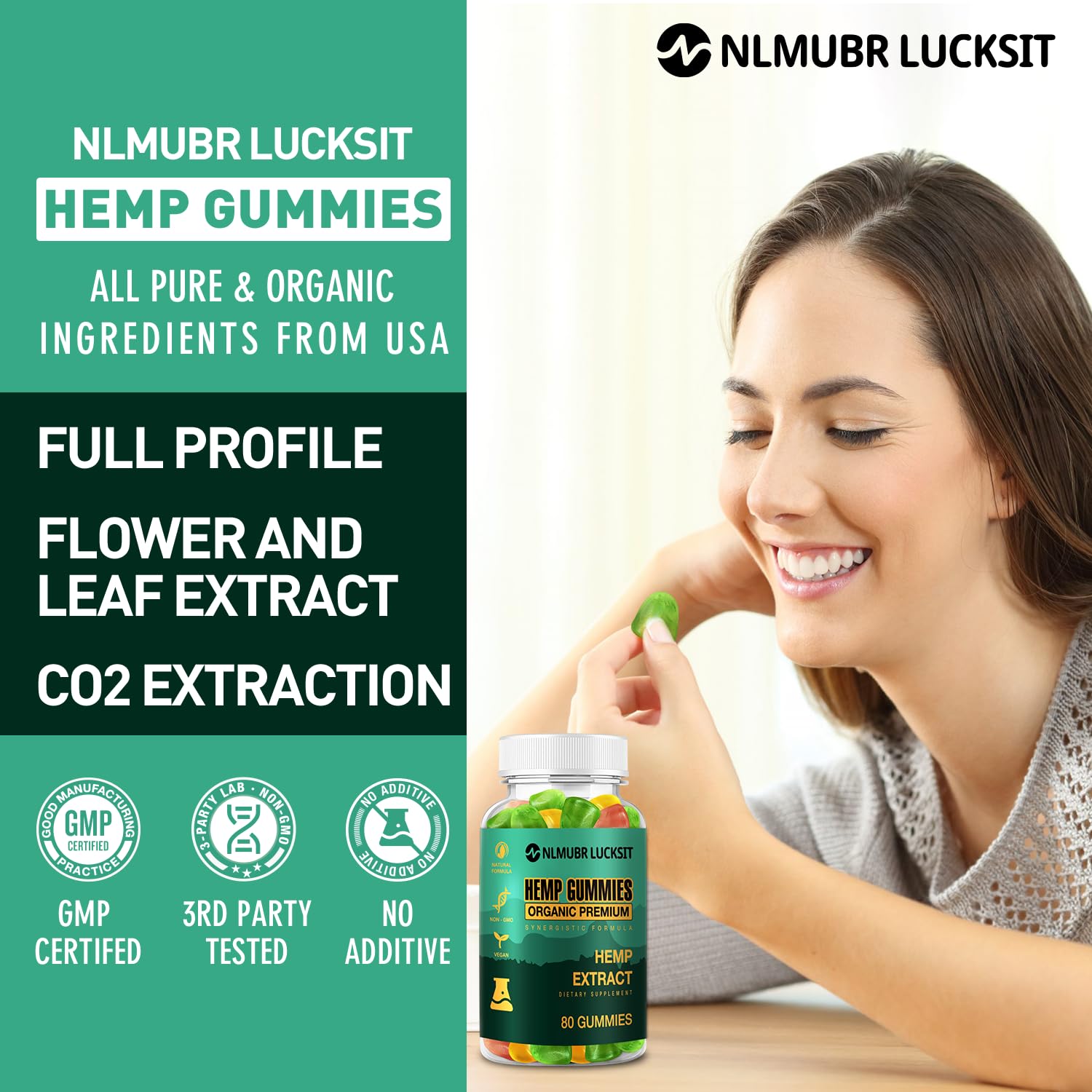 High Potency Hemp Gummies (2 Packs) - Organic Vegan Hemp Oil Extract Gummy Bears - Natural Stress Relief & Sleep Aid - Perfect for Relaxation, Anxiety Relief & Better Sleep