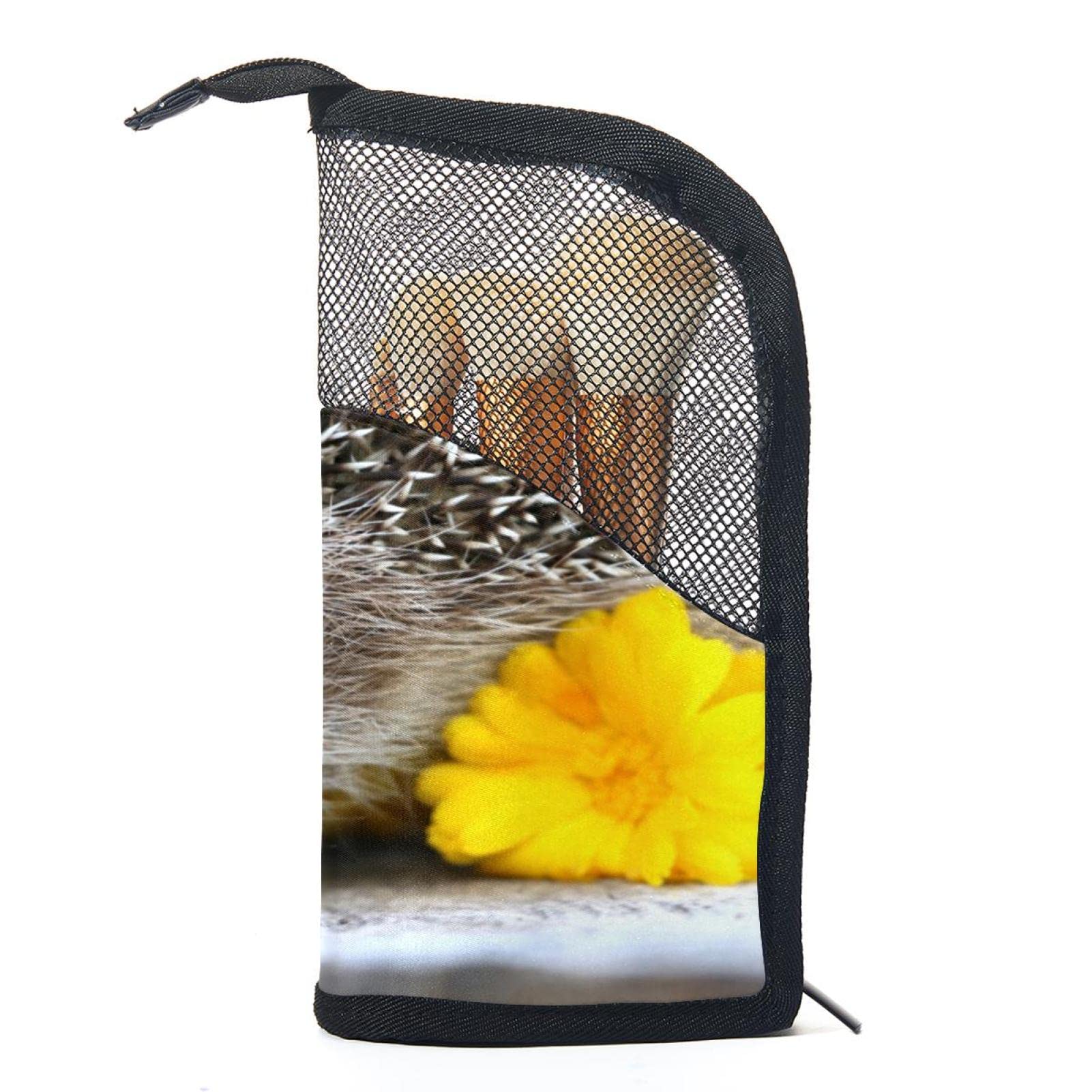 Portable Makeup Brush Organizer Bag with 12 Slots - Cute Animal Daisy Design - Travel Makeup Brush Holder Case for Professional Artists & Beginners (Perfect for Travel, Home Vanity & Makeup Storage)
