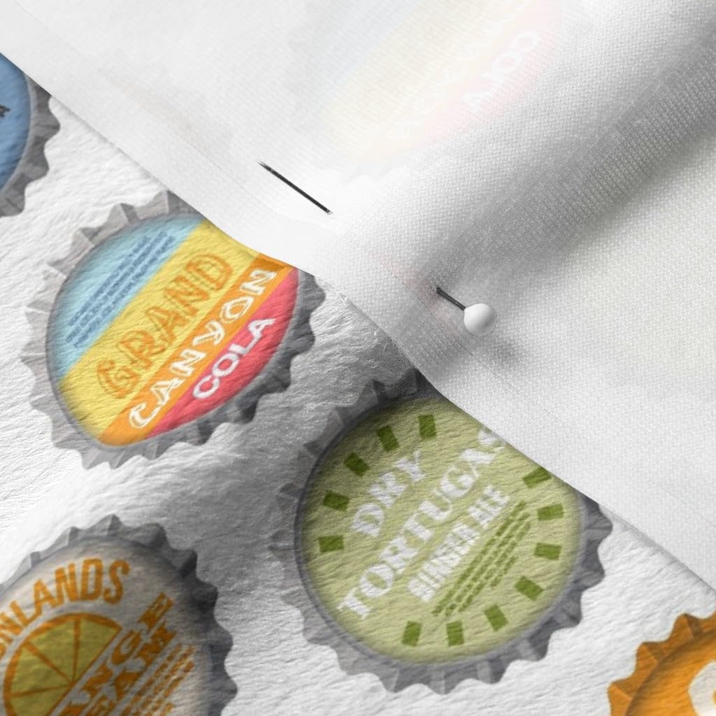 Premium Soda National Parks America States Polka Dots Typography Travel Food Printed Minky Fabric - Soft Fat Quarter for Sewing, Baby Blankets, Quilt Backing & Plush Projects - Perfect for DIY Crafts, Home Decor & Nursery Accessories