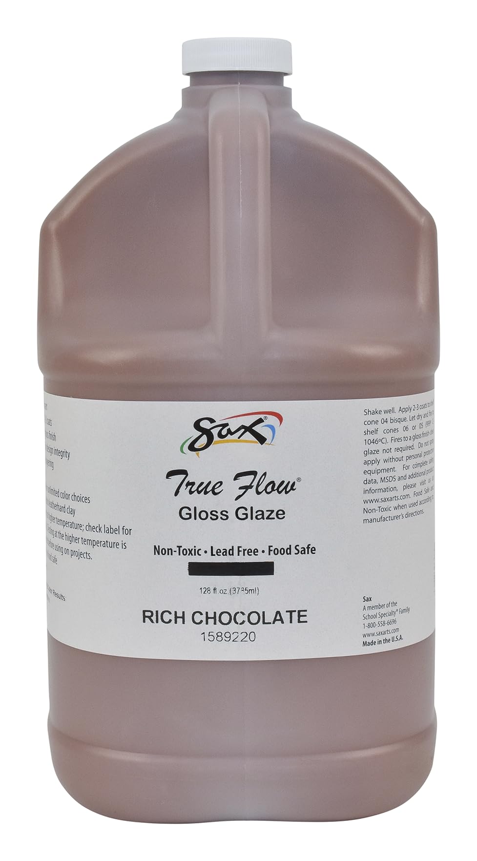 Sax True Flow Gloss Glaze - Rich Chocolate 1 Gallon - High Shine Ceramic Coating for Cars, Boats & Motorcycles - Professional Automotive Paint Protection