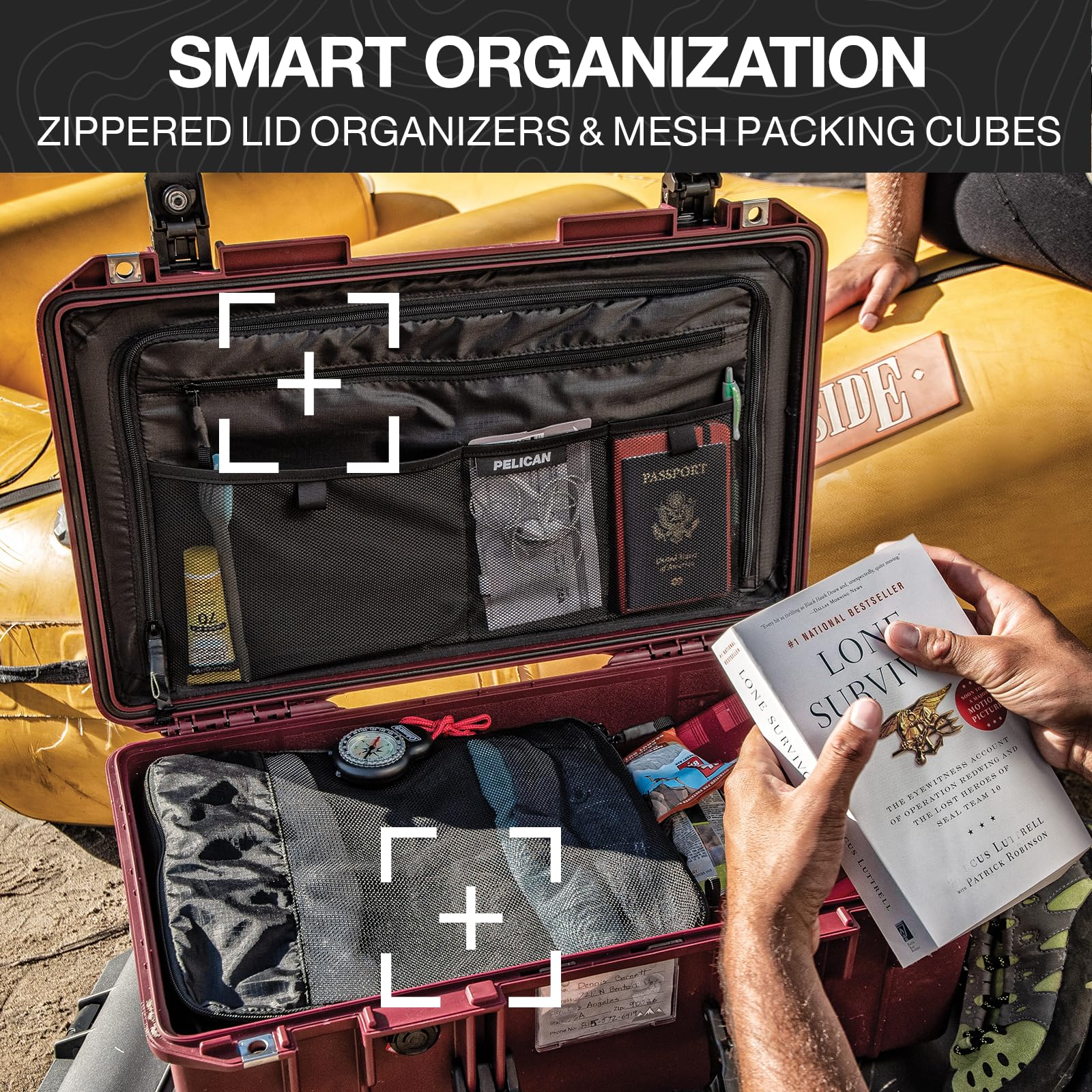 Pelican Air Travel Cases - Durable Carry-On & Large Hard Case Luggage for Business Trips, Outdoor Adventures & Airline Protection | TSA Approved, Waterproof & Shockproof