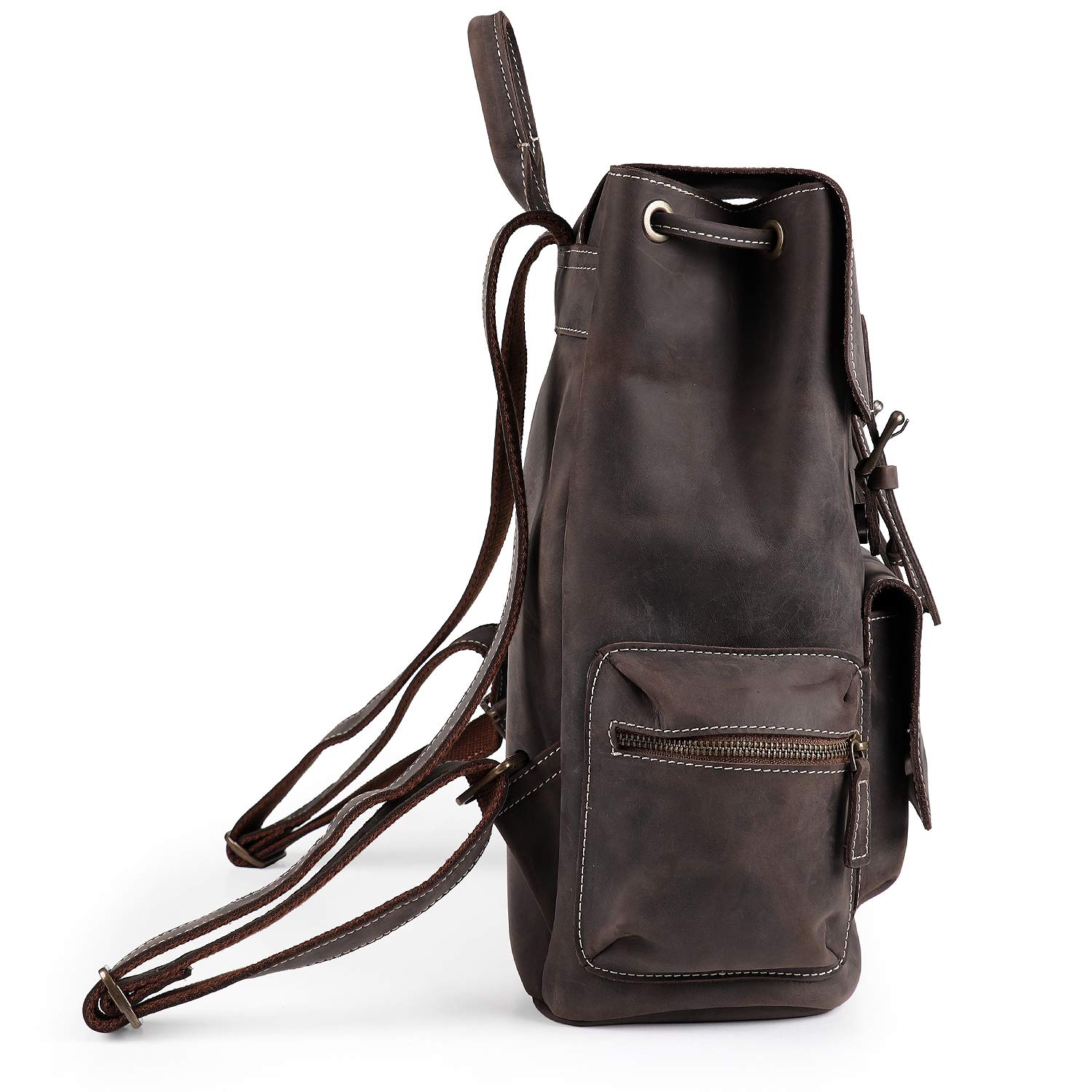 Premium Genuine Leather Backpack for Men & Women - MegaGear Valley Large Chestnut Brown Laptop Backpack - Perfect for Travel, Work, School & Outdoor Adventures