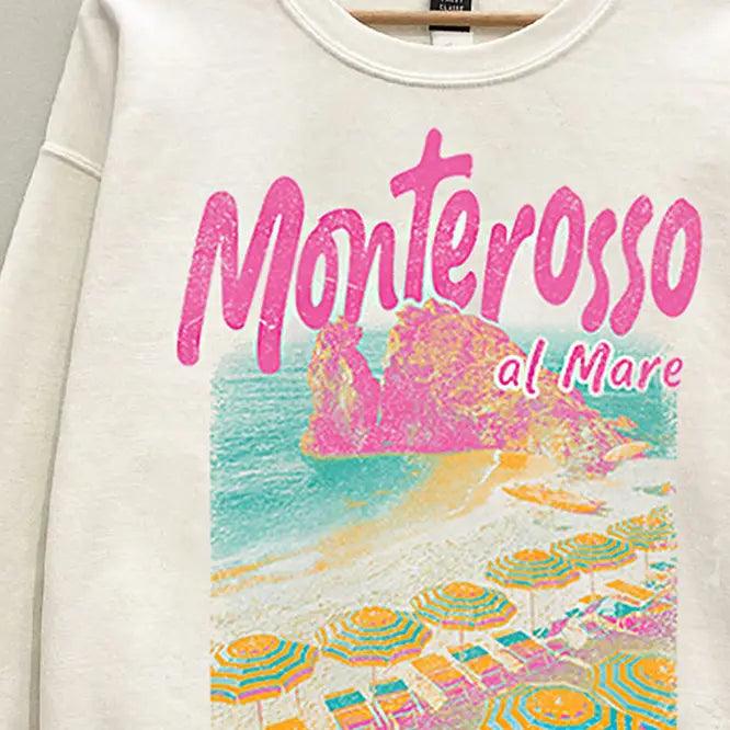 Monterosso Italy Sweatshirt - Comfortable Cotton Pullover with Italian Coast Design | Perfect for Travel, Casual Wear & Souvenirs