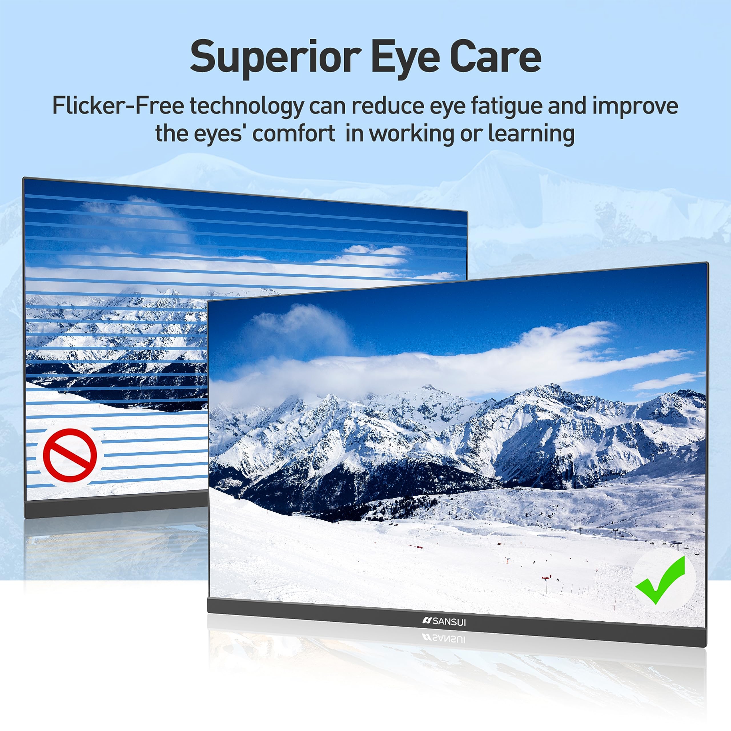 24 Inch IPS HDR10 FHD 1080P 75Hz Computer Monitor with HDMI, DP & VGA Ports - Tilt Adjustable, VESA Mount, Eye Comfort & 178° Wide Viewing Angle - Perfect for Home Office, Gaming & Multimedia (Includes HDMI Cable)