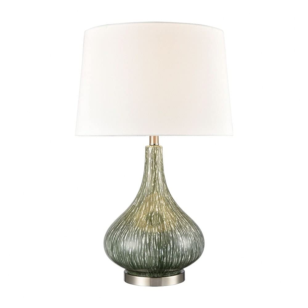 Elk Home Northcott 1-Light Table Lamp with Light Green Finish - Modern Bedside & Living Room Lighting for Home Decor