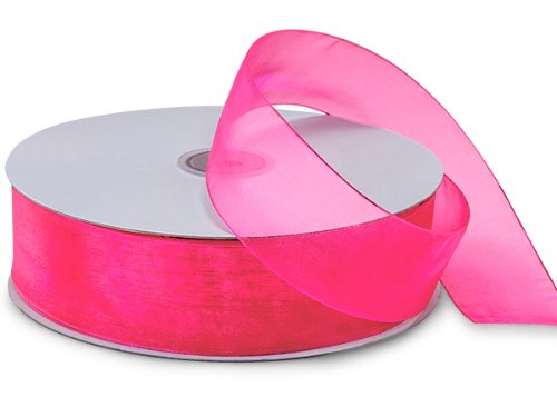 RASPBERRY Simply Sheer Ribbon 1-1/2