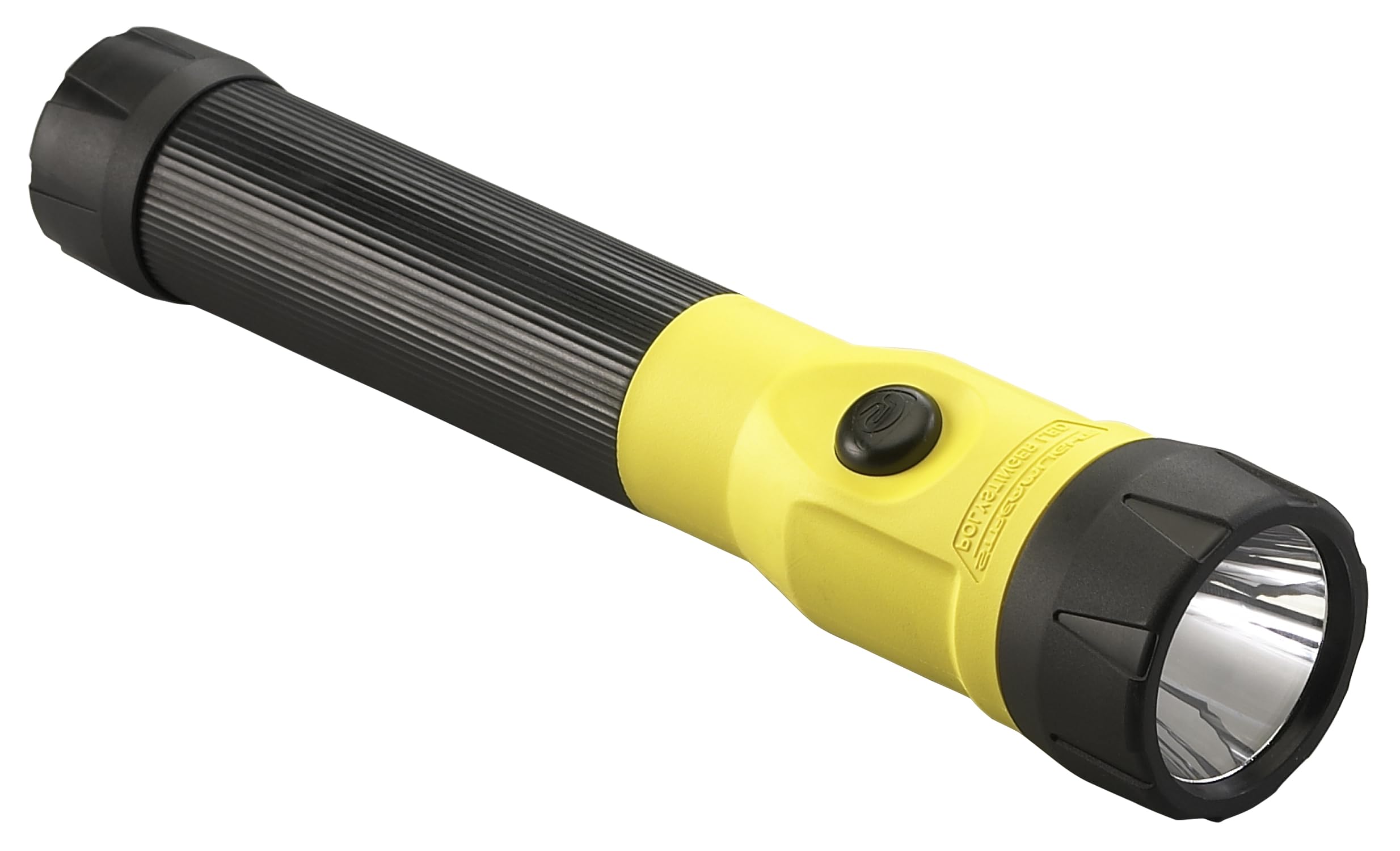 Streamlight 76184 PolyStinger LED Flashlight - 485 Lumens High-Intensity Light with DC Charger & Piggyback Holder (Yellow) - Ideal for Law Enforcement, Security, and Emergency Situations