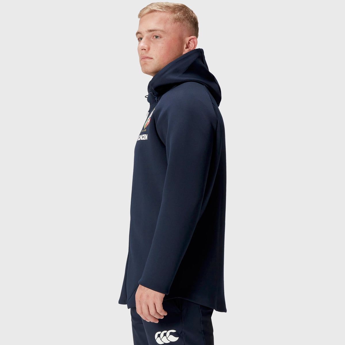 Canterbury British & Irish Lions Men's Everest Hoody - Navy Blue Rugby Training Hooded Sweatshirt for Gym, Outdoor & Casual Wear