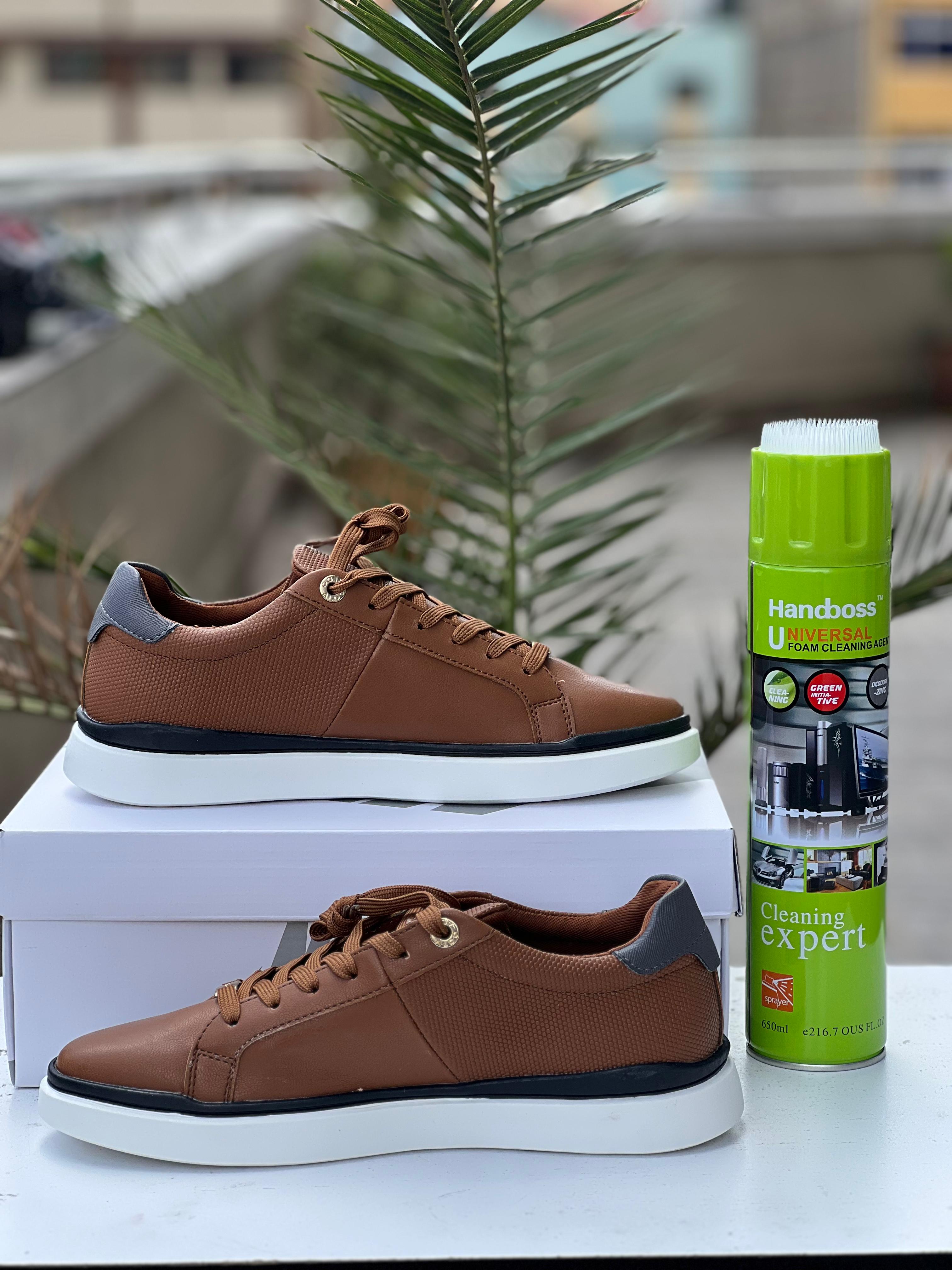 Andu Men's Tan Brown Casual Lifestyle Sneakers - Comfortable Walking Shoes for Everyday Wear, Work & Travel - Lightweight Breathable Sneakers for Men
