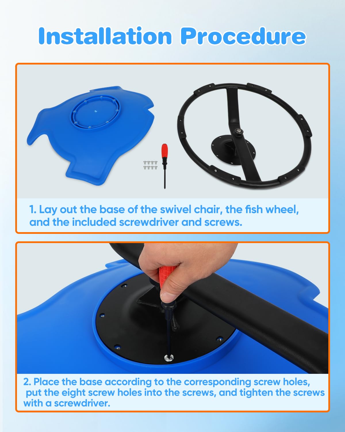 **Dark Blue Kids Swivel Chair for Autism - Sensory Spinning Chair to Improve Concentration & Fitness - Indoor Use for Toddlers & Children**    *(Perfect for Home, Classroom, or Therapy - Helps with Focus, Balance & Sensory Development)*