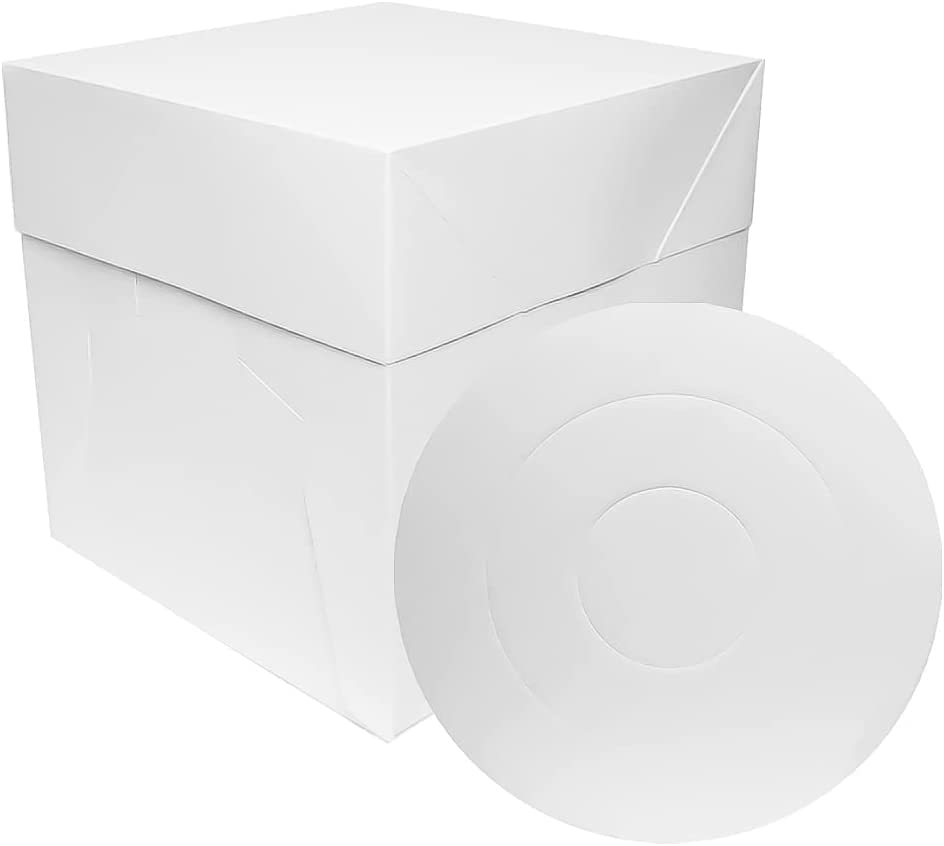 5 Sets 12x12x12 Inch Cake Boxes with Cake Boards - Perfect for Birthday, Wedding & Bakery Storage & Transport