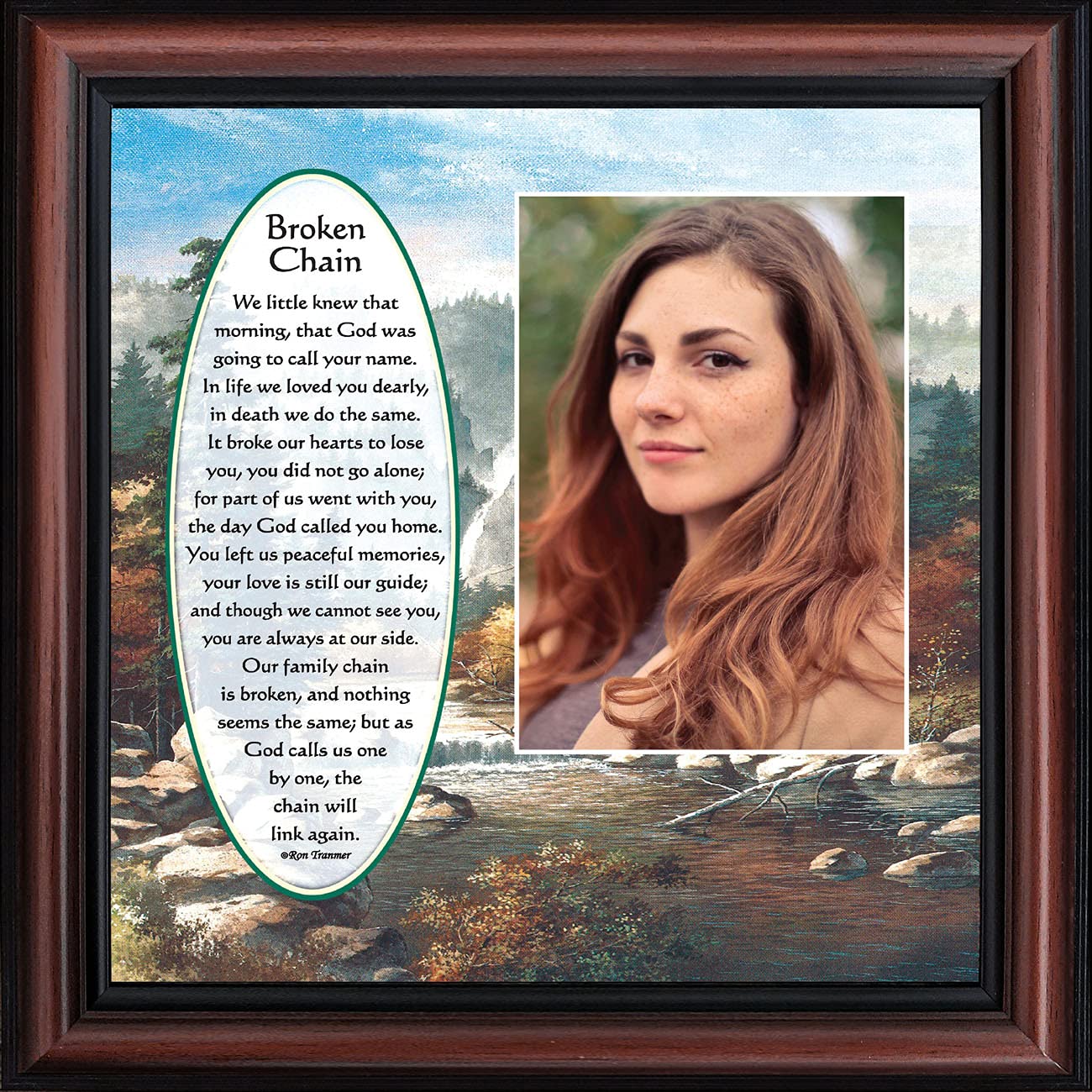 Broken Chain Memorial Picture Frame - Sympathy Gift for Loved Ones - Home Décor for Remembrance