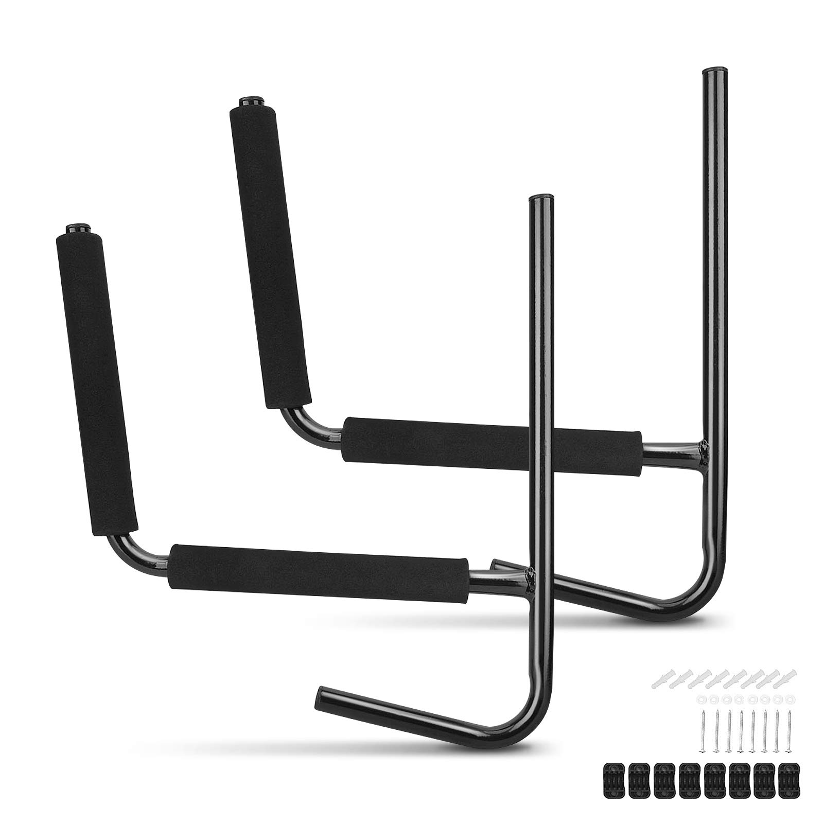 Dioche Wall Mounted Kayak Rack for 2 Kayaks - Heavy Duty Storage System with Accessories - Perfect for Garage, Shed or Outdoor Kayak Storage