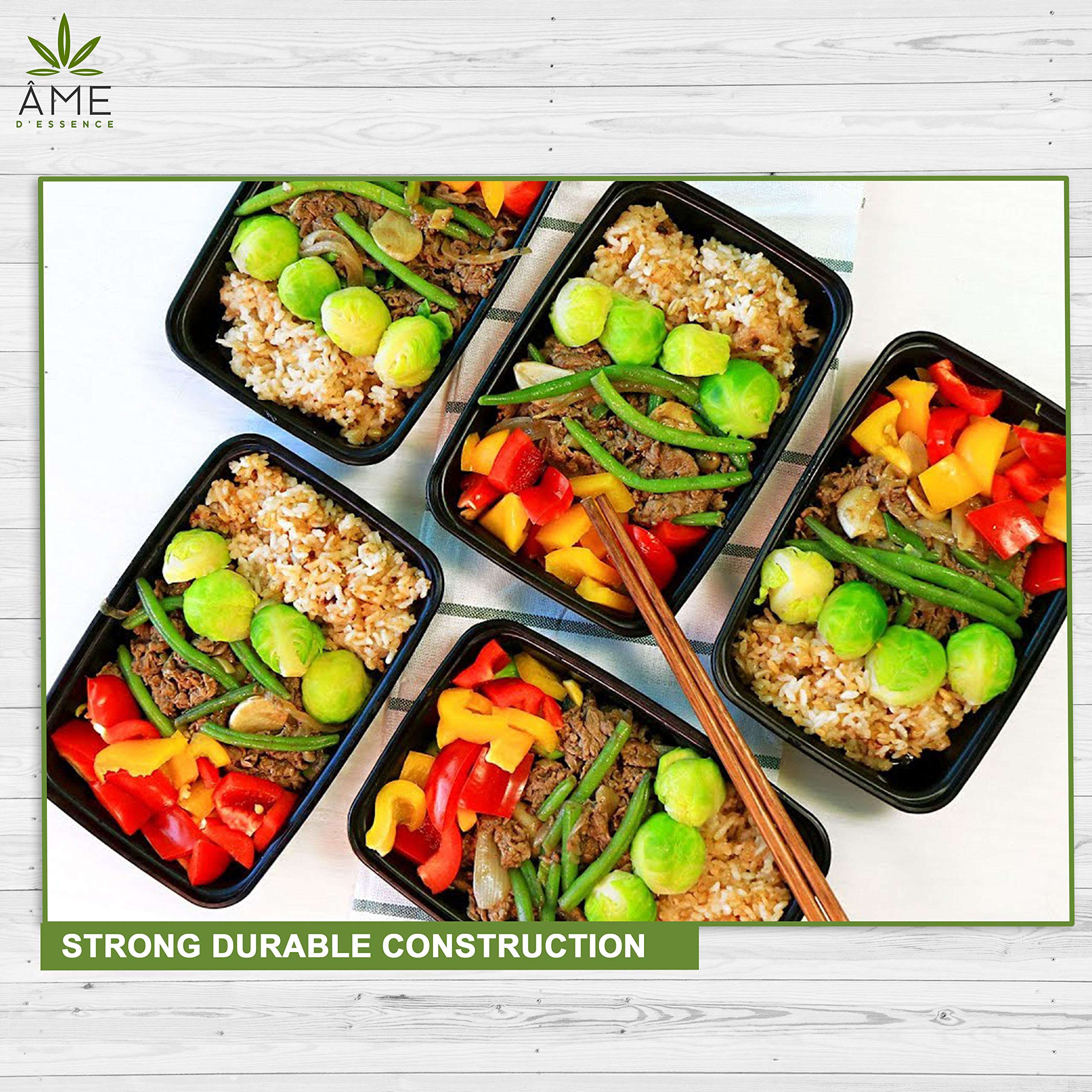 24 oz Disposable Meal Prep Containers (100-Pack) - BPA Free, Microwave, Freezer & Dishwasher Safe - 1 Compartment Bento Boxes for Lunch, Food Storage & On-the-Go Meals - Perfect for Office, School, Picnics & Meal Prepping