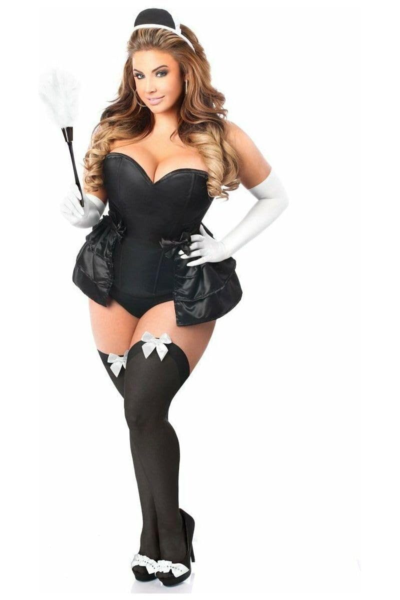 Lavish 5-Piece French Maid Corset Costume for Women - Daisy Corsets | Sexy Lingerie, Role Play & Cosplay Outfit