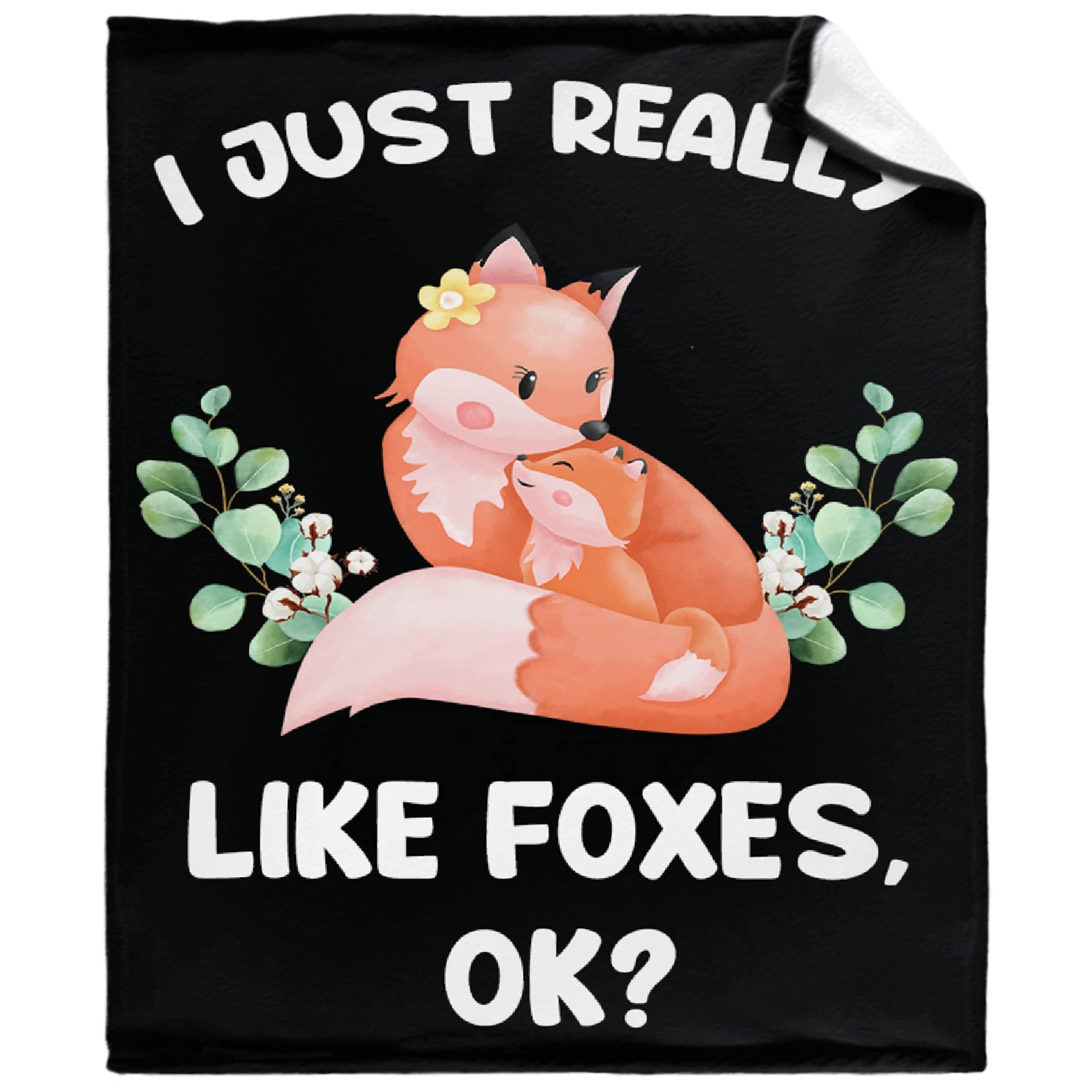 Ultra Soft Lightweight Flannel Fleece Fox Blanket - Funny Animal Throw for Fox Lovers, 120