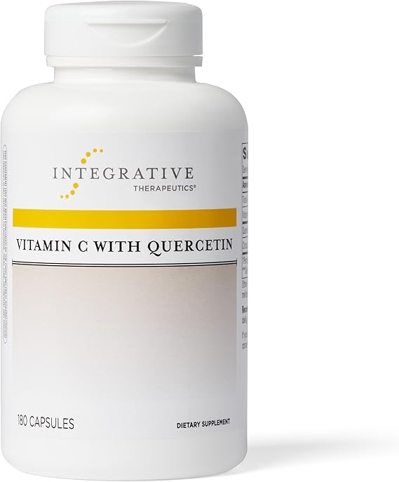 Integrative Therapeutics Vitamin C with Quercetin Supplement - Immune Support & Antioxidant Boost - for Daily Wellness & Cold Season Protection