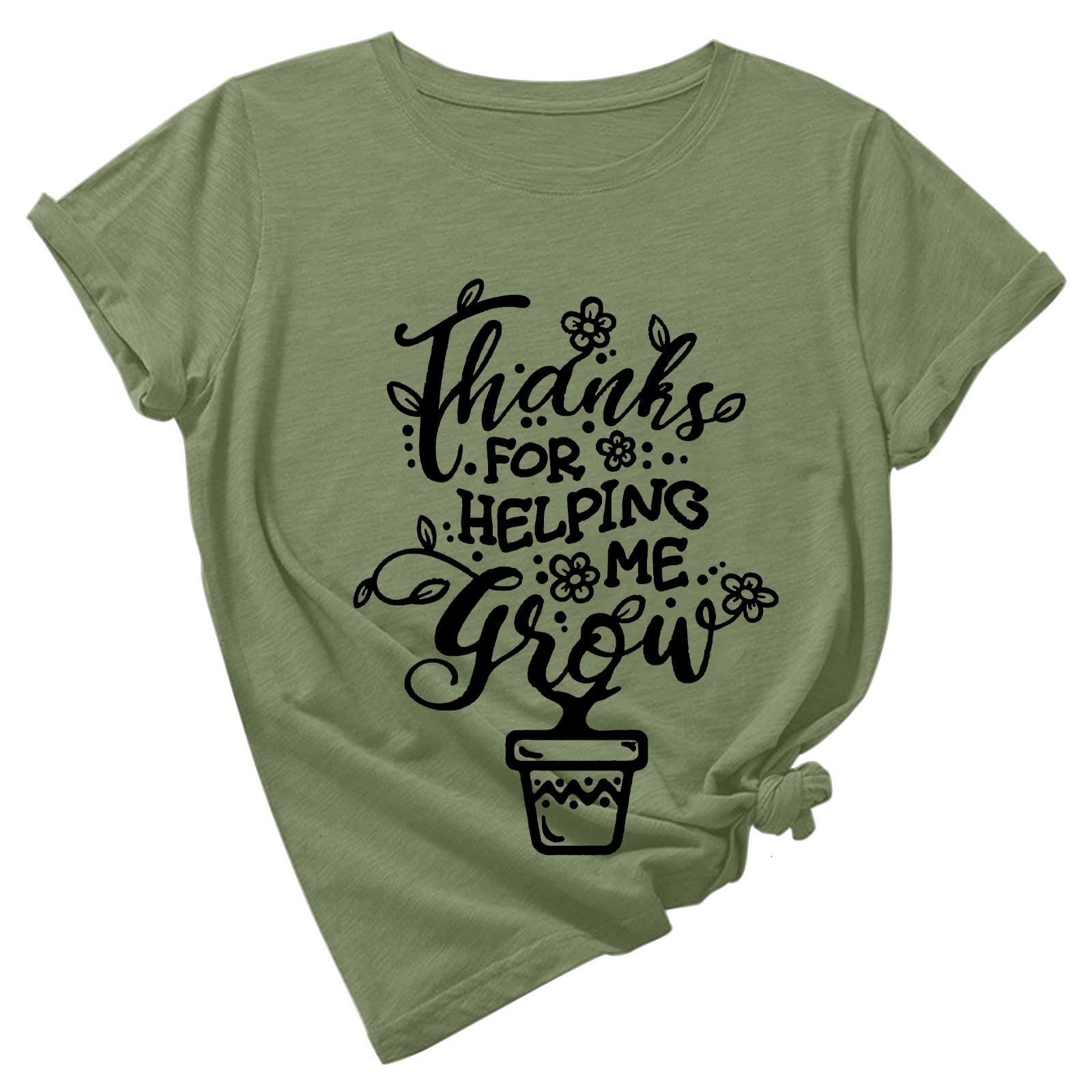 Inspiring Teacher's Day T-Shirts for Women - Trendy Letter Print Short Sleeve Casual Round Neck Blouse | Perfect for Classroom, School Events & Teacher Appreciation Gifts
