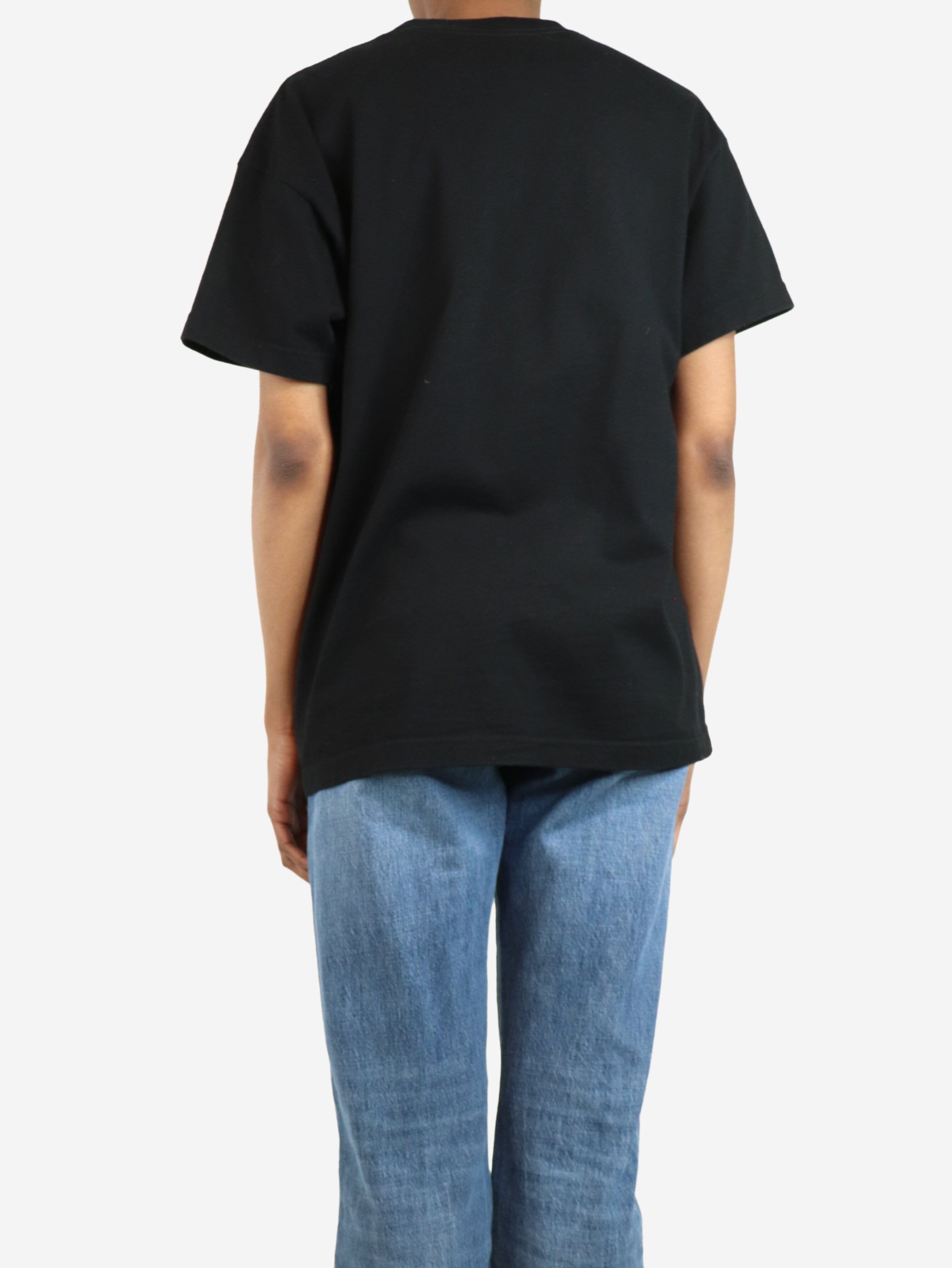 Stylish Black Graphic Print T-Shirt for Men & Women - Size XS | Trendy Casual Wear for Everyday Outfits, Street Style & Lounge