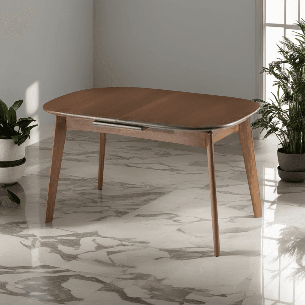 Maduree Extendable Wooden Dining Table - Solid Wood Expandable Table for 4 to 8 People - Perfect for Family Gatherings & Small Space Dining Rooms