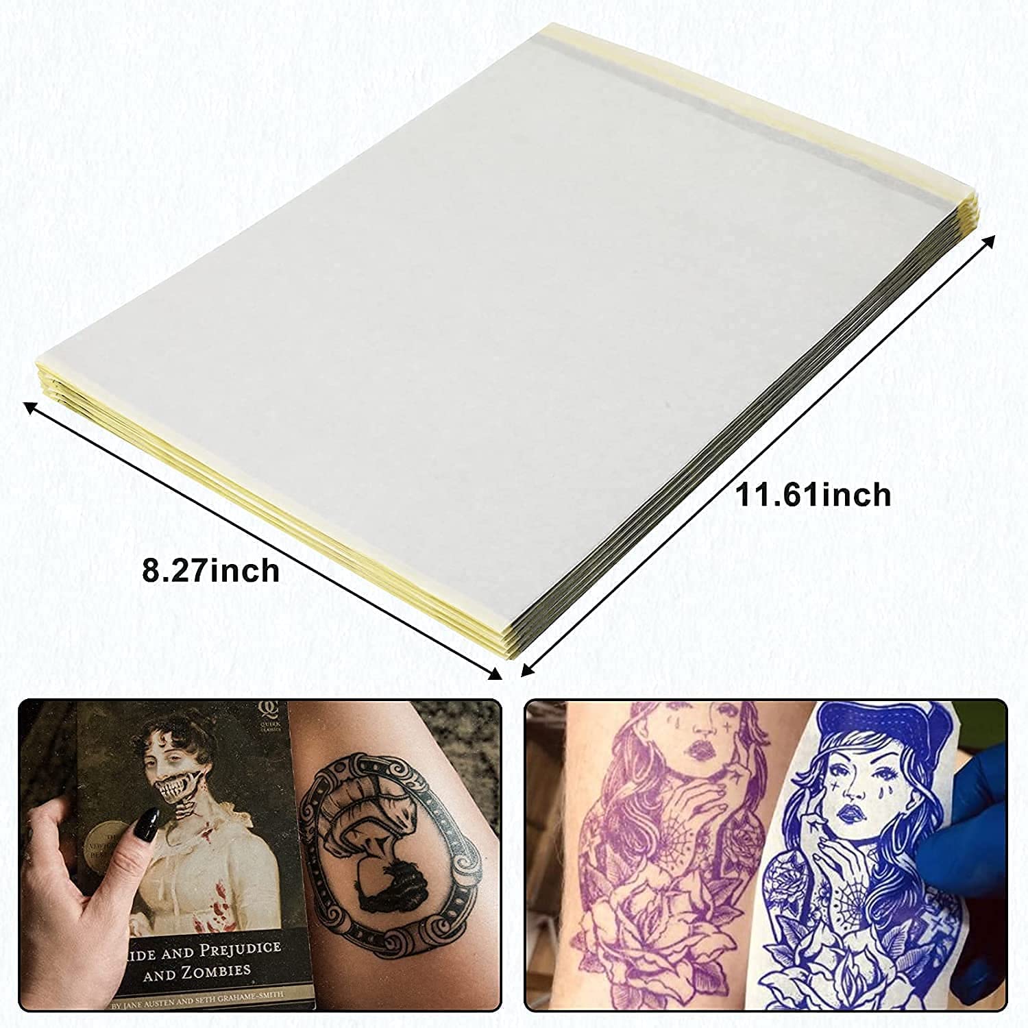 Premium Tattoo Stencil Transfer Paper - 4 Layer Ultra HD Thermal Tracing Paper for DIY Tattoo Artists, A4 Size (50 Sheets) - Perfect for Tattoo Design Transfer, Practice & Professional Tattoo Studio Use