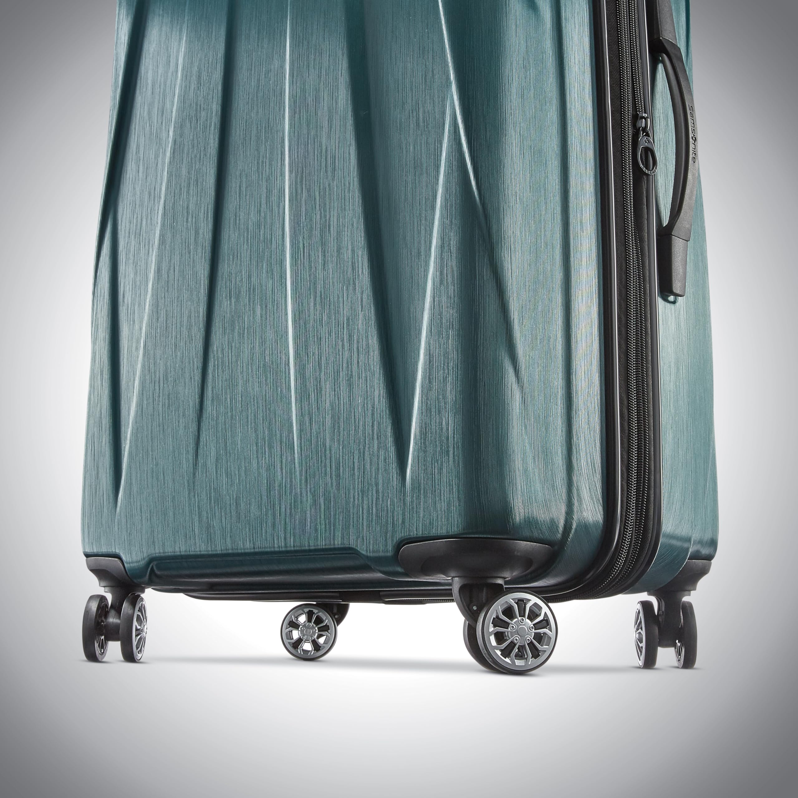 Samsonite Centric 2 Expandable Hardside Spinner Luggage 24-Inch Checked Medium Suitcase - Emerald Green | Perfect for Business Travel & Vacation Packing