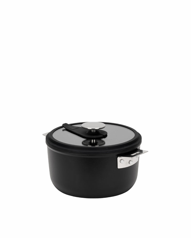 19cm Portable Camping Cooker - Lightweight Outdoor Cooking Pot for Hiking, Backpacking & Home Use | Durable Stainless Steel Design