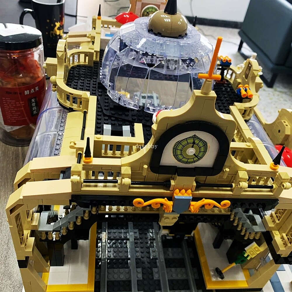 JIE STAR 89104 The Train Station: Studgate 3950pcs Building Blocks Set - Creative DIY Model Train Kit for Adults & Kids - Perfect for Home Decoration, Collectors & Train Enthusiasts