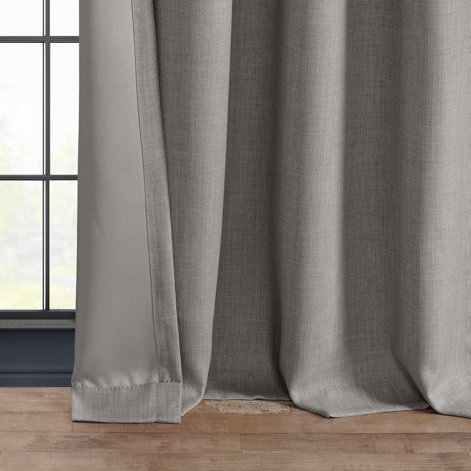 Textured Faux Linen Blackout Curtains with Clay Grommet - Thermal Insulated Window Drapes for Bedroom, Living Room & Home Decor