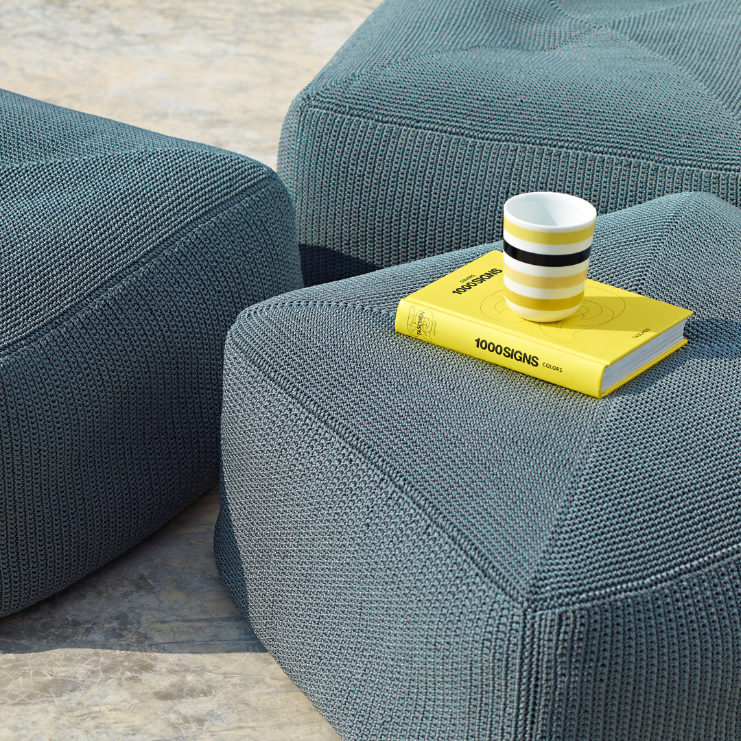 Divine Outdoor Footstool - Waterproof & Durable Patio Ottoman for Garden, Poolside, and Backyard Relaxation - Perfect for Lounging, Reading, and Sunbathing