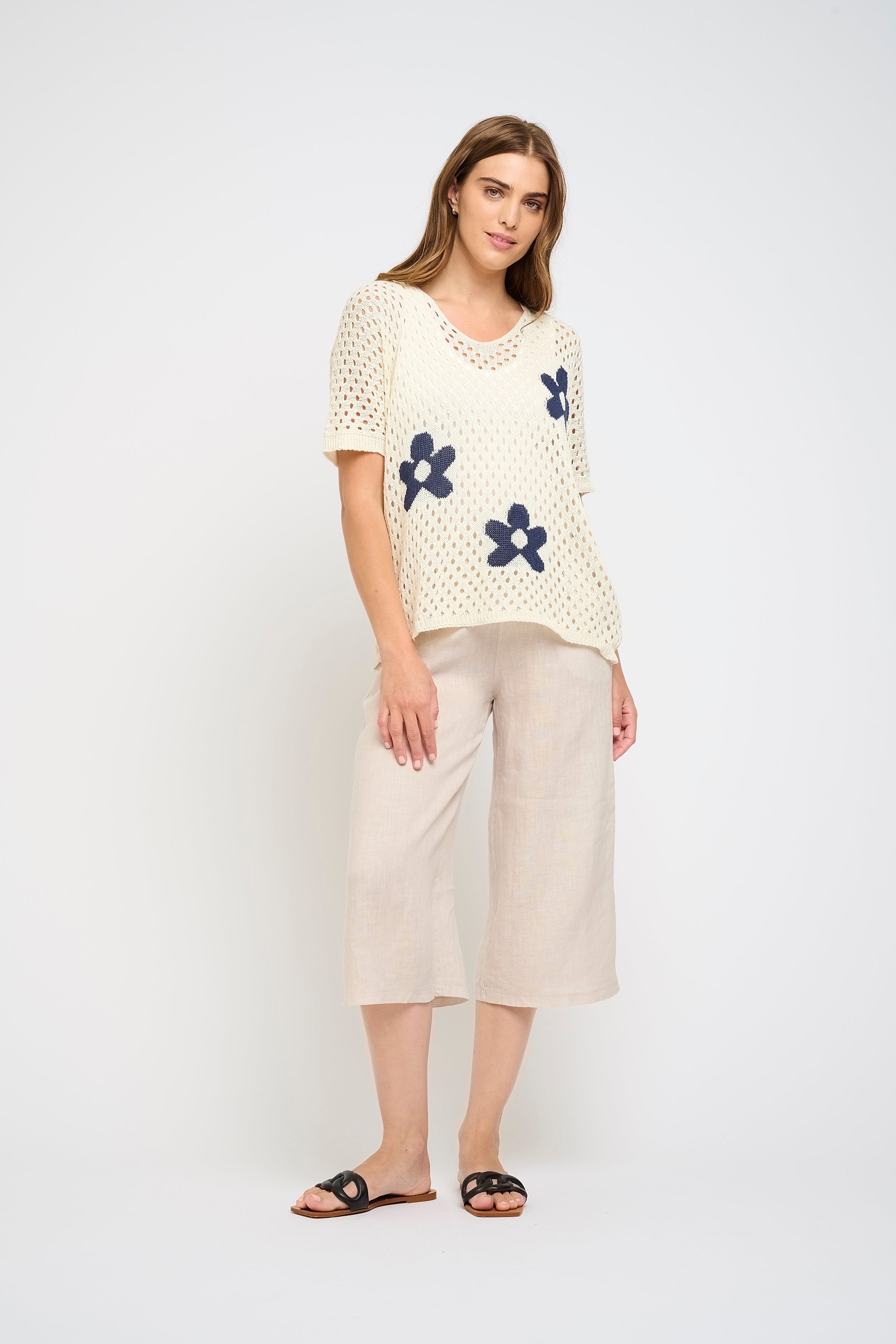 CAPRI LINEN PANTS for Women - Breathable Summer Linen Shorts | Casual Beachwear, Vacation Outfits & Lounge Wear