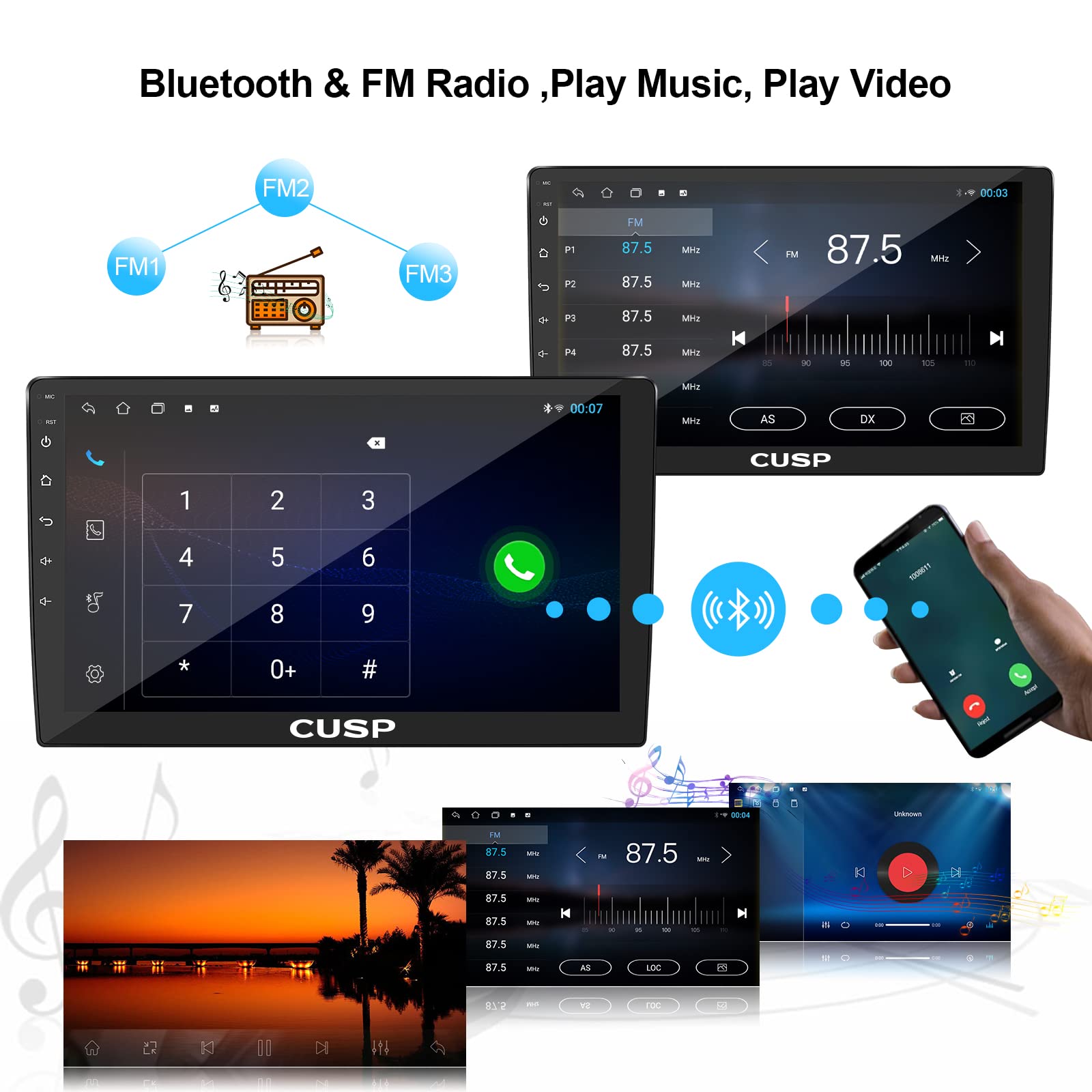 2024 New 10 Inch Android Car Stereo with GPS Navigation - Double Din Touch Screen 1280x720 HD Display - Bluetooth, FM, WiFi, Wireless CarPlay & Android Auto - Mirror Link for Phone Camera - Universal In-Dash Head Unit for Cars, Trucks & SUVs - Perfect for Road Trips & Daily Commuting