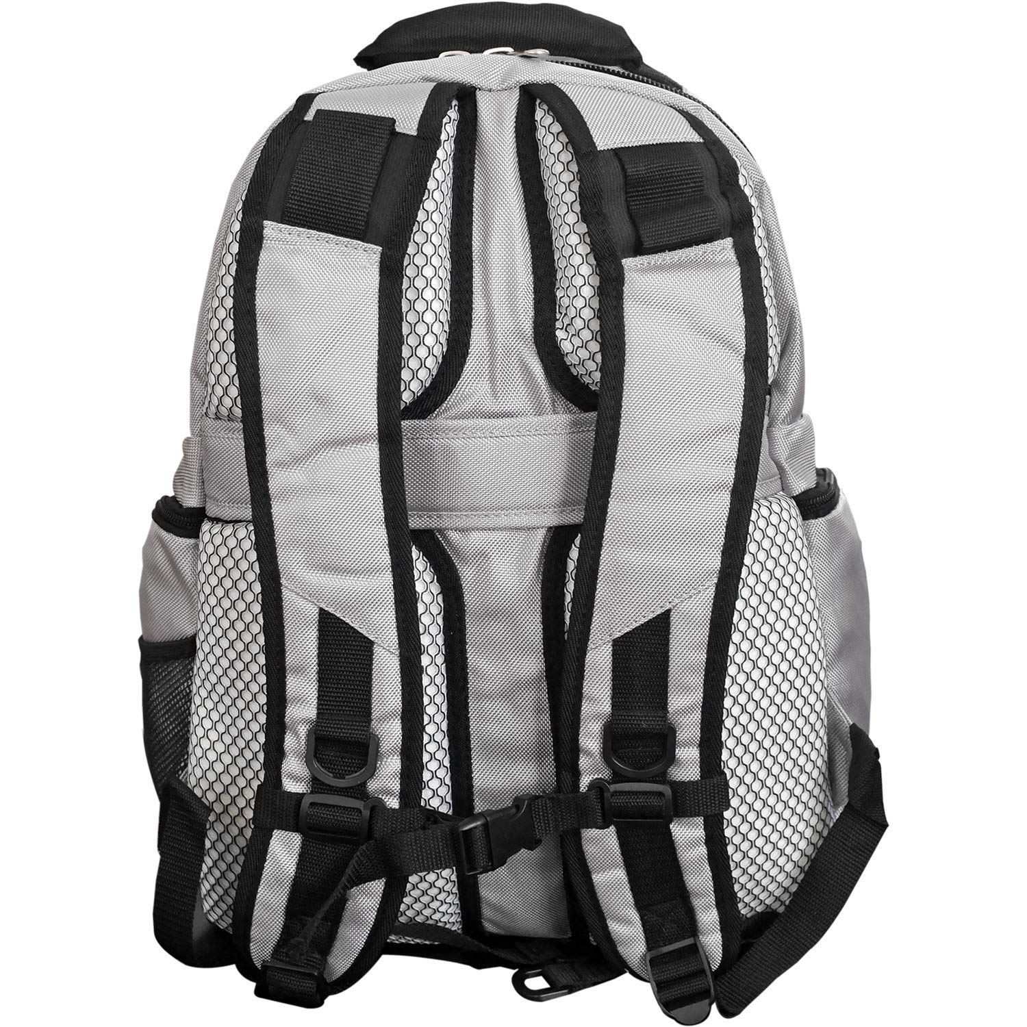 NCAA Deluxe 2-Piece Backpack & Carry-On Luggage Set in Silver - Perfect for College Students, Travel & Sports Fans