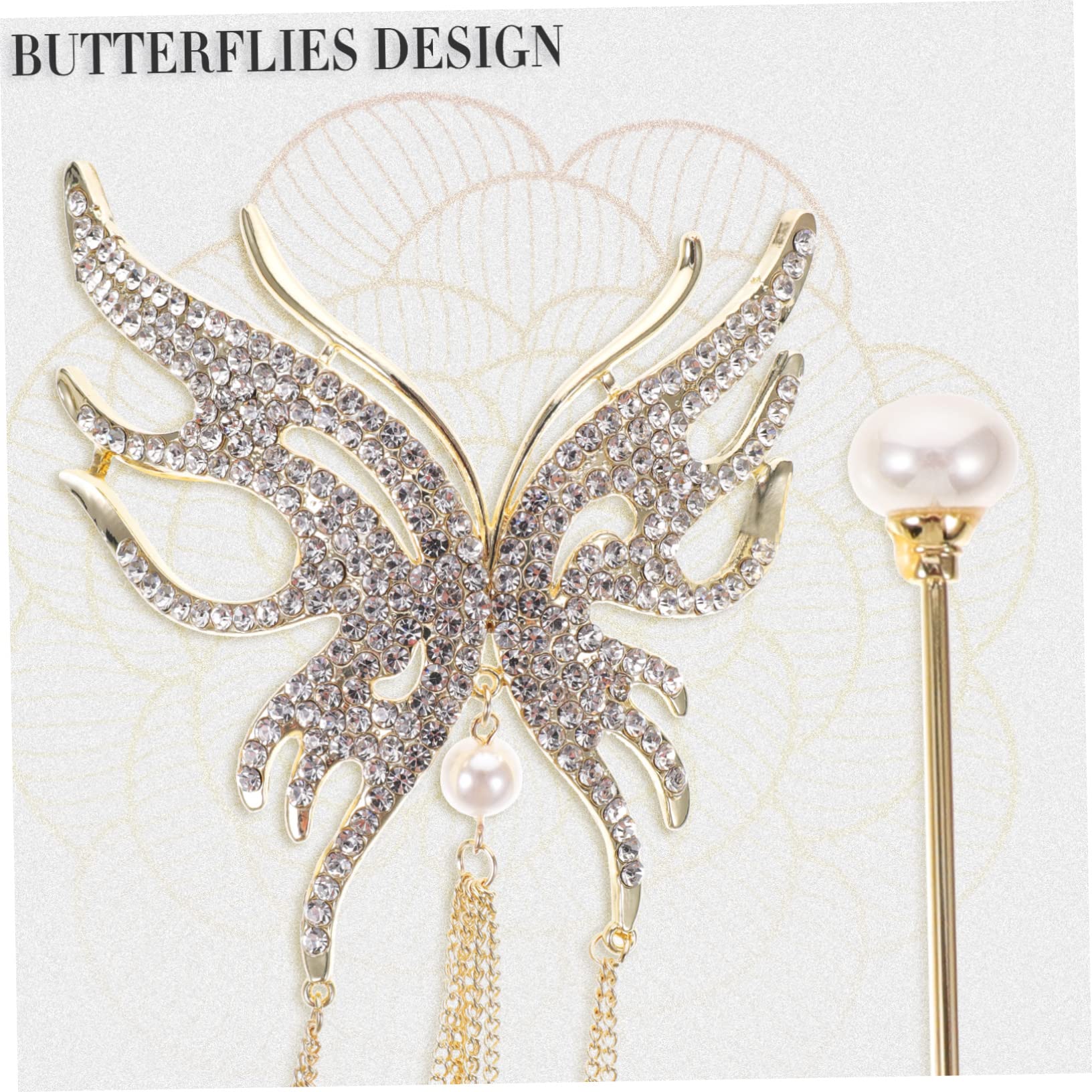 FOMIYES Butterfly Hair Stick for Women - Pearl Hair Pin, Chignon Hair Accessories for Girls & Women | Perfect for Weddings, Parties & Everyday Elegance