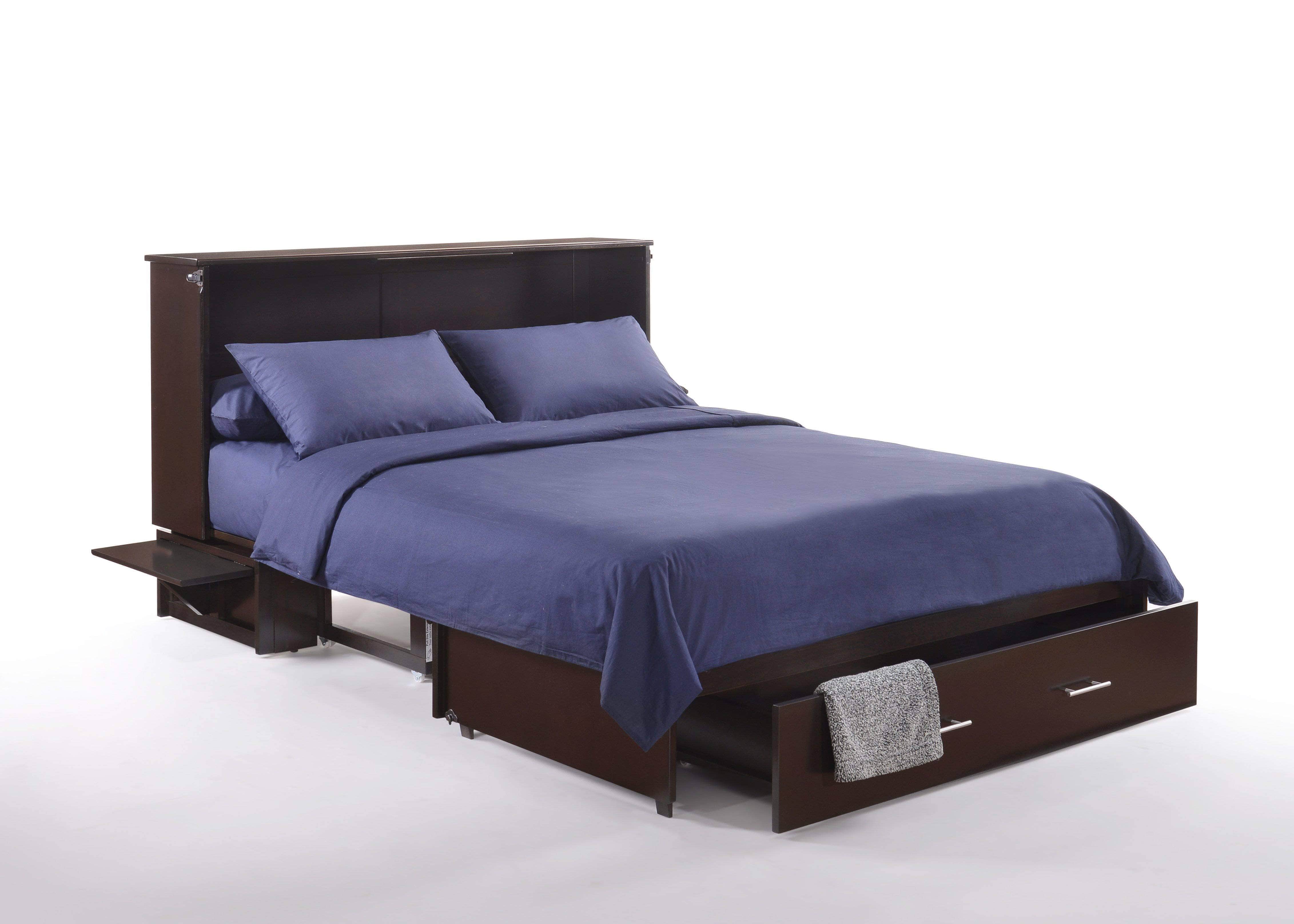 Sagebrush Murphy Bed Cabinet with Queen Gel Memory Foam Mattress - 2 Color Options | Space-Saving Wall Bed for Small Apartments, Guest Rooms & Home Offices