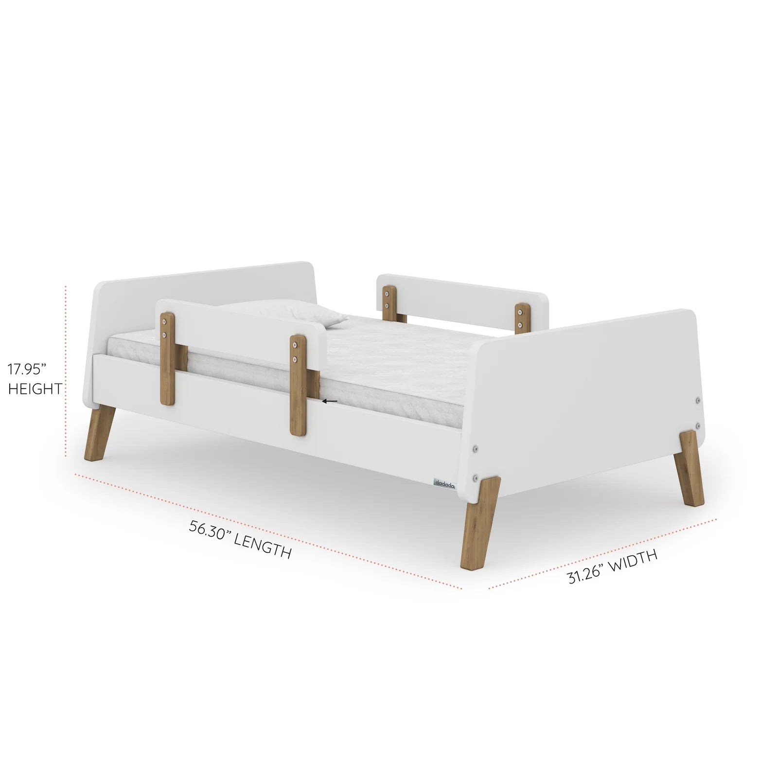Muse Toddler Bed - Safe & Comfortable Kids Bed for Boys & Girls - Perfect for Nursery, Bedroom & Daycare Use