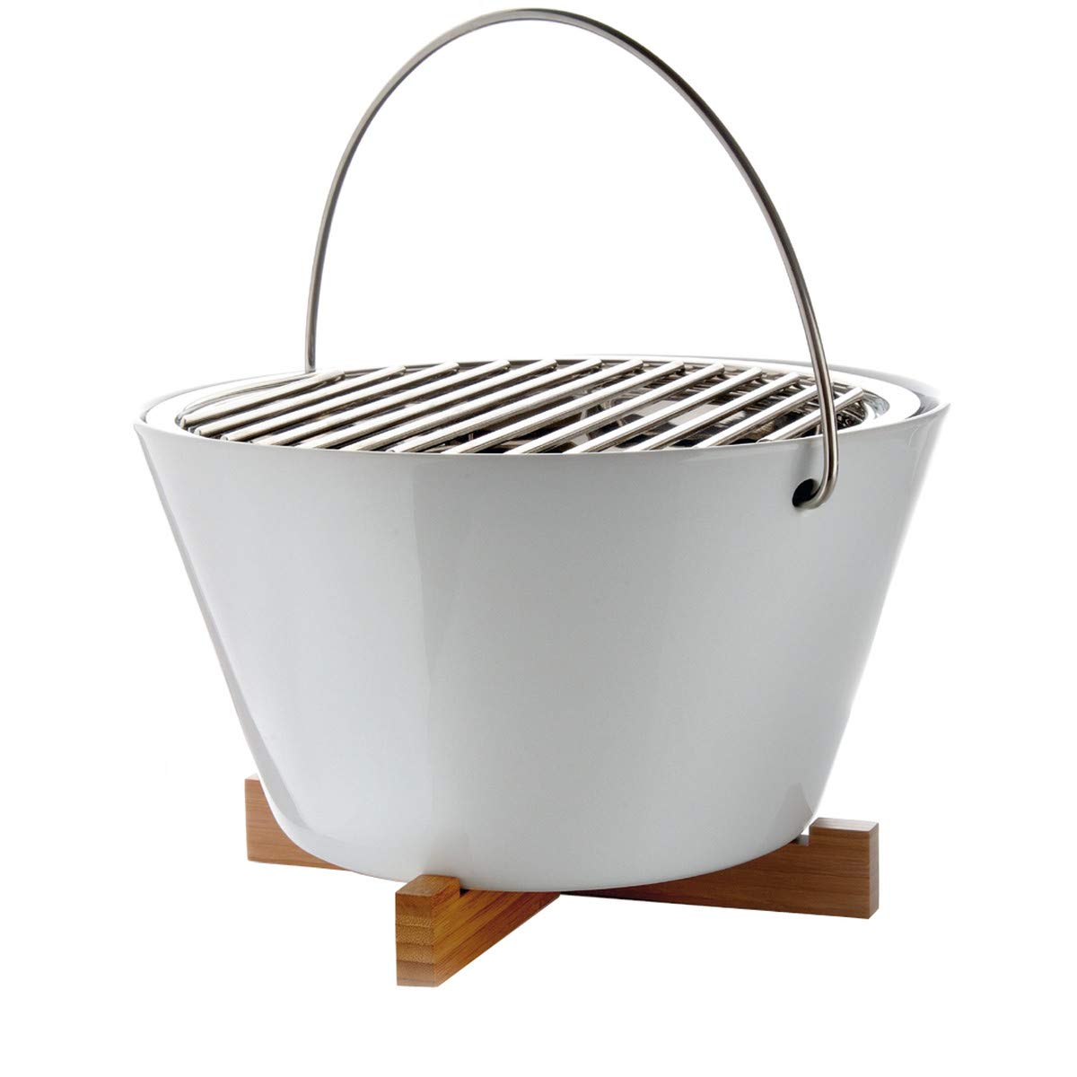 Eva Solo Porcelain Table Grill - White | Electric Indoor Grill for Home, Kitchen & Outdoor BBQ | Perfect for Small Spaces, Apartments & Camping