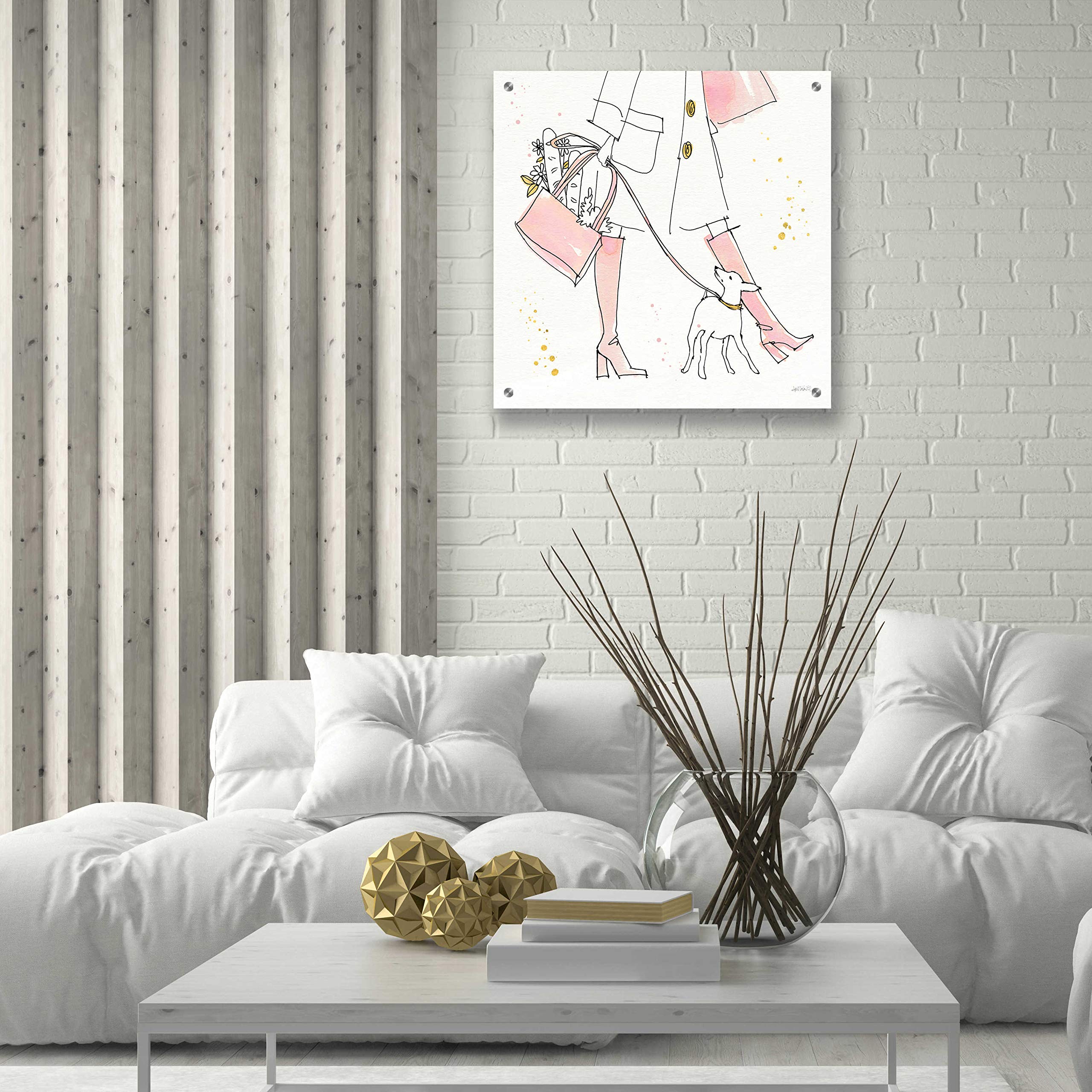 Epic Art 'Fashion Feet I' by Ann Tavoletti - 24x24 Inch Acrylic Glass Wall Decor, Modern Home & Office Artwork - Perfect for Living Room, Bedroom or Gallery Display