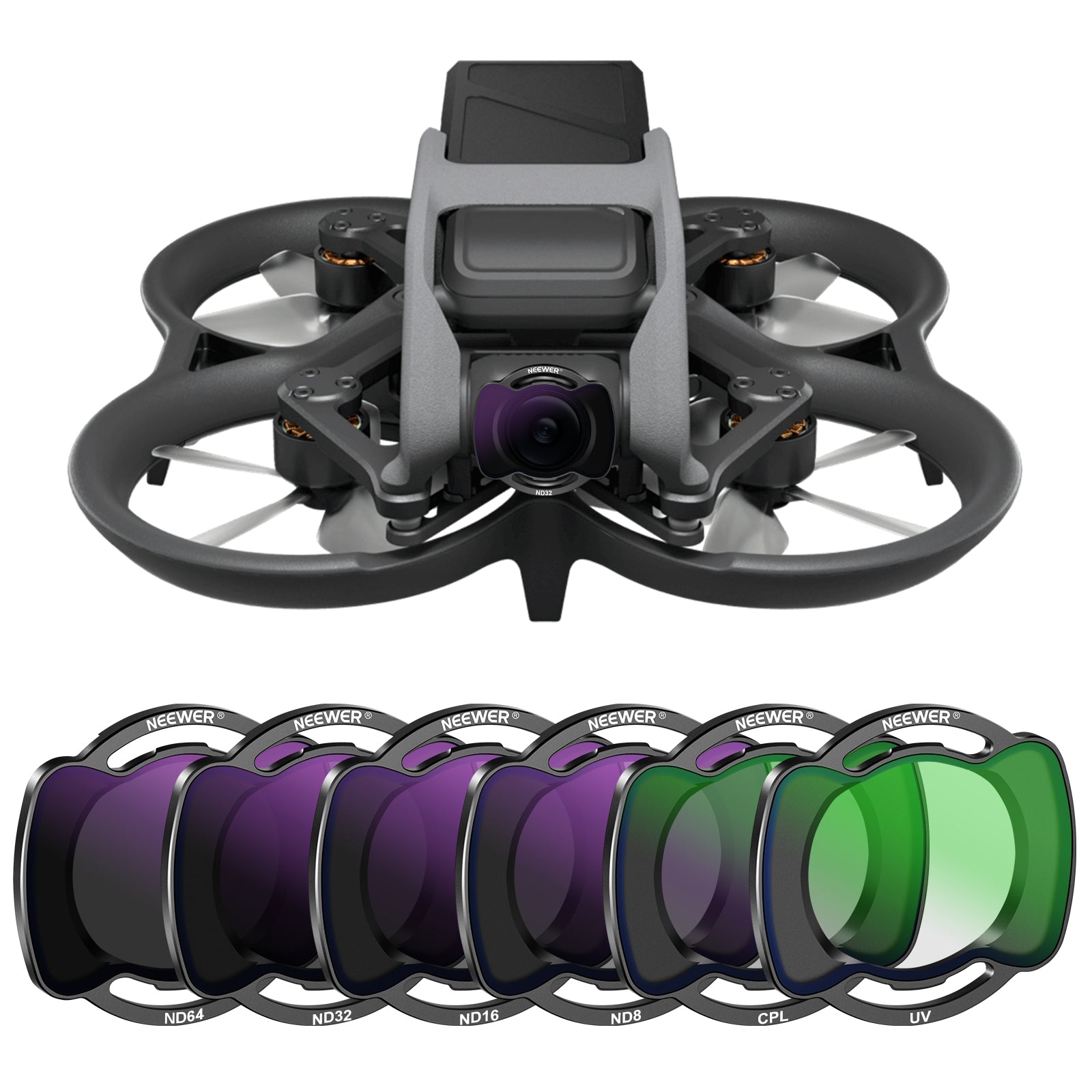 NEEWER FL A15 6-Pack ND/CPL/UV Filter Kit for DJI Avata Pro Mini FPV Drone - Professional Aerial Photography Accessories for Cinematic Shots & Sun Protection