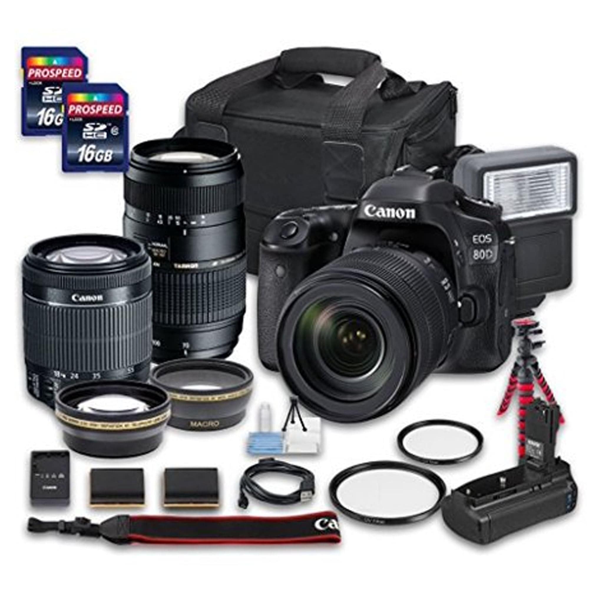 Canon EOS 80D DSLR Camera Bundle with 18-55mm & 70-300mm Lenses - Professional Photography Kit for Travel, Sports & Wildlife Shooting