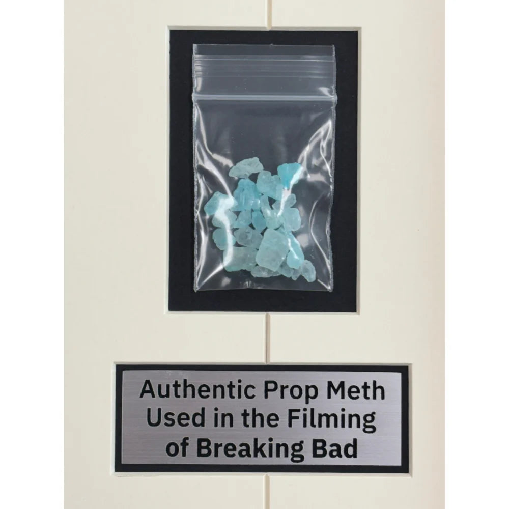 Breaking Bad Authentic Screen-Used Prop - Blue Sky Meth Memorabilia Collage (Unsigned) | TV Show Collectible for Fans & Home Decor